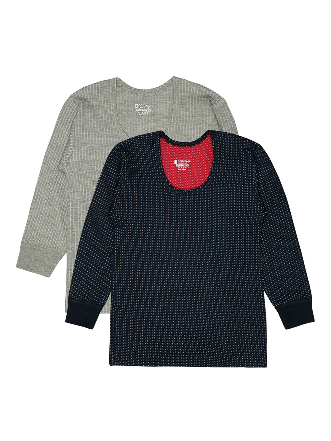 

BODYCARE INSIDER Kids Pack Of 2 Ribbed Thermal Tops, Grey