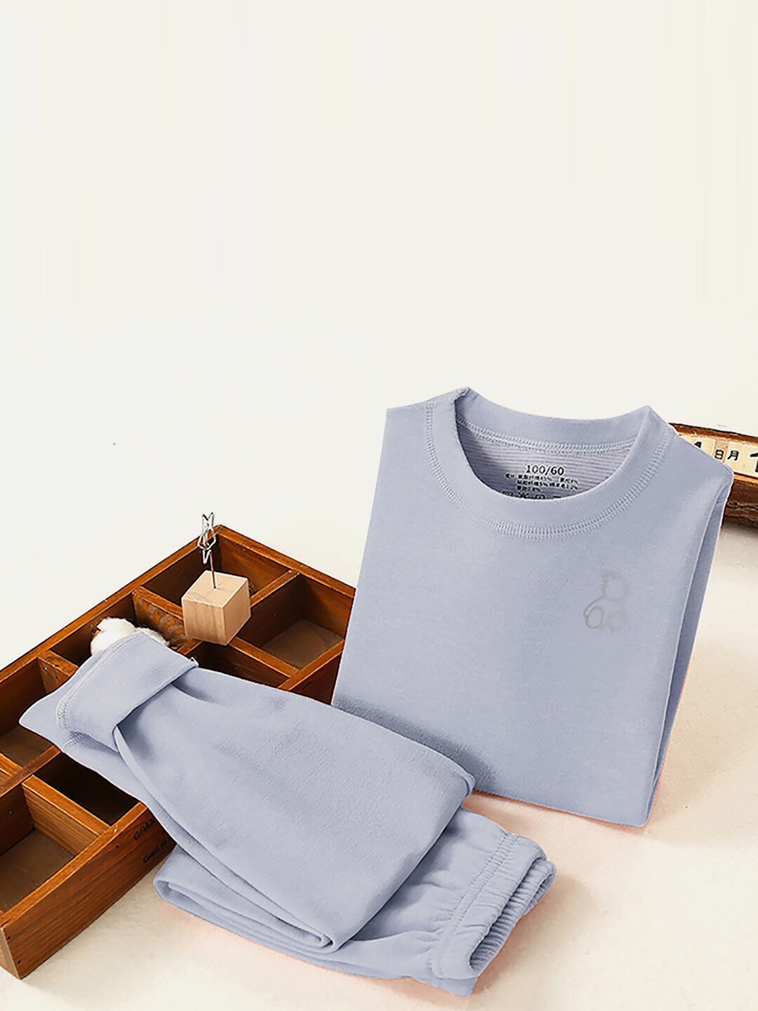 

Little Surprise Box LLP Kids Pack Of 2 T-Shirt With Trousers, Blue