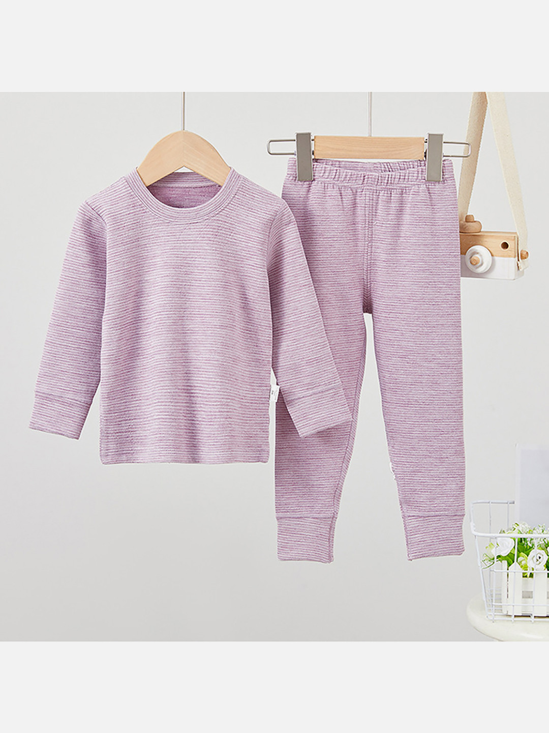 

Little Surprise Box LLP Kids Round Neck Cotton Thermal Set, Purple