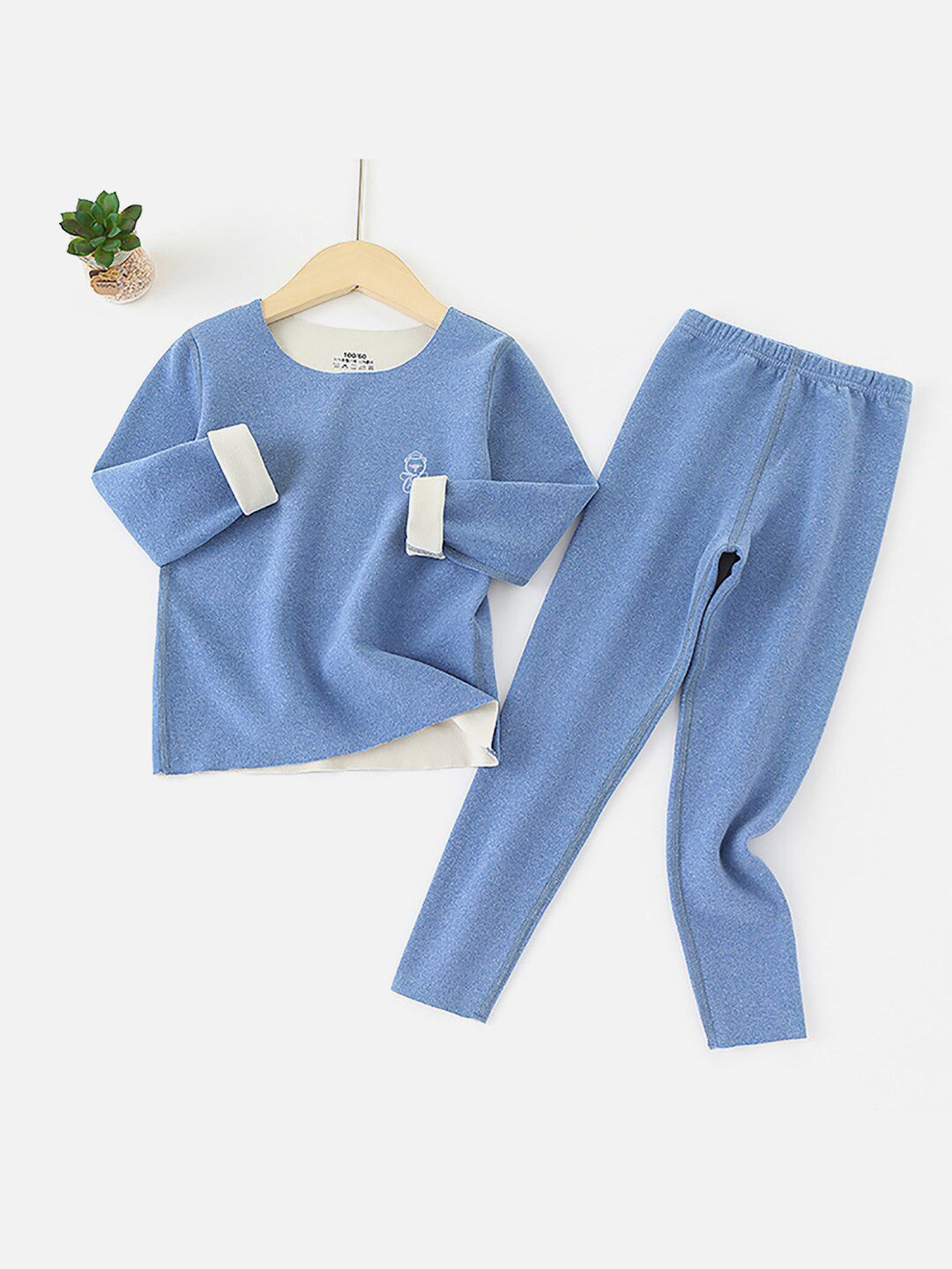 

Little Surprise Box LLP Kids Round Neck Thermal Set, Blue