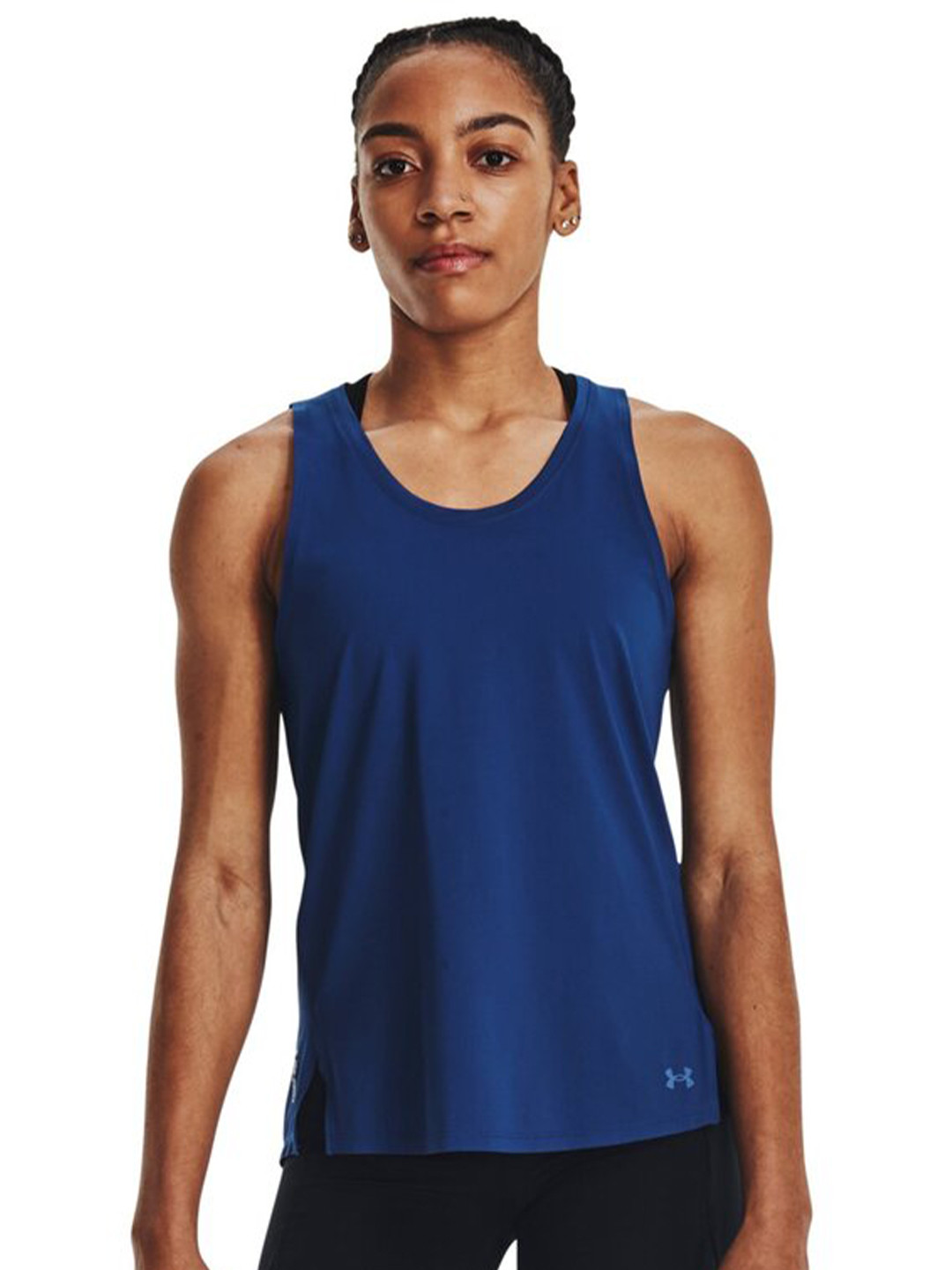 

UNDER ARMOUR So-Chill Laser Slim Fit Tank T-Shirt, Blue