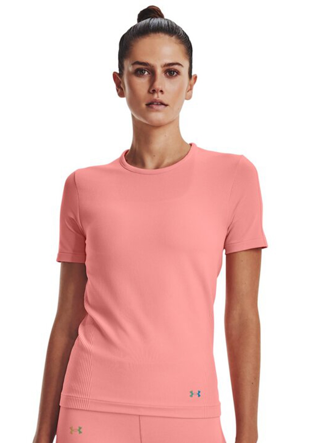 

UNDER ARMOUR RUSH Seamless Short Sleeves T-Shirt, Pink