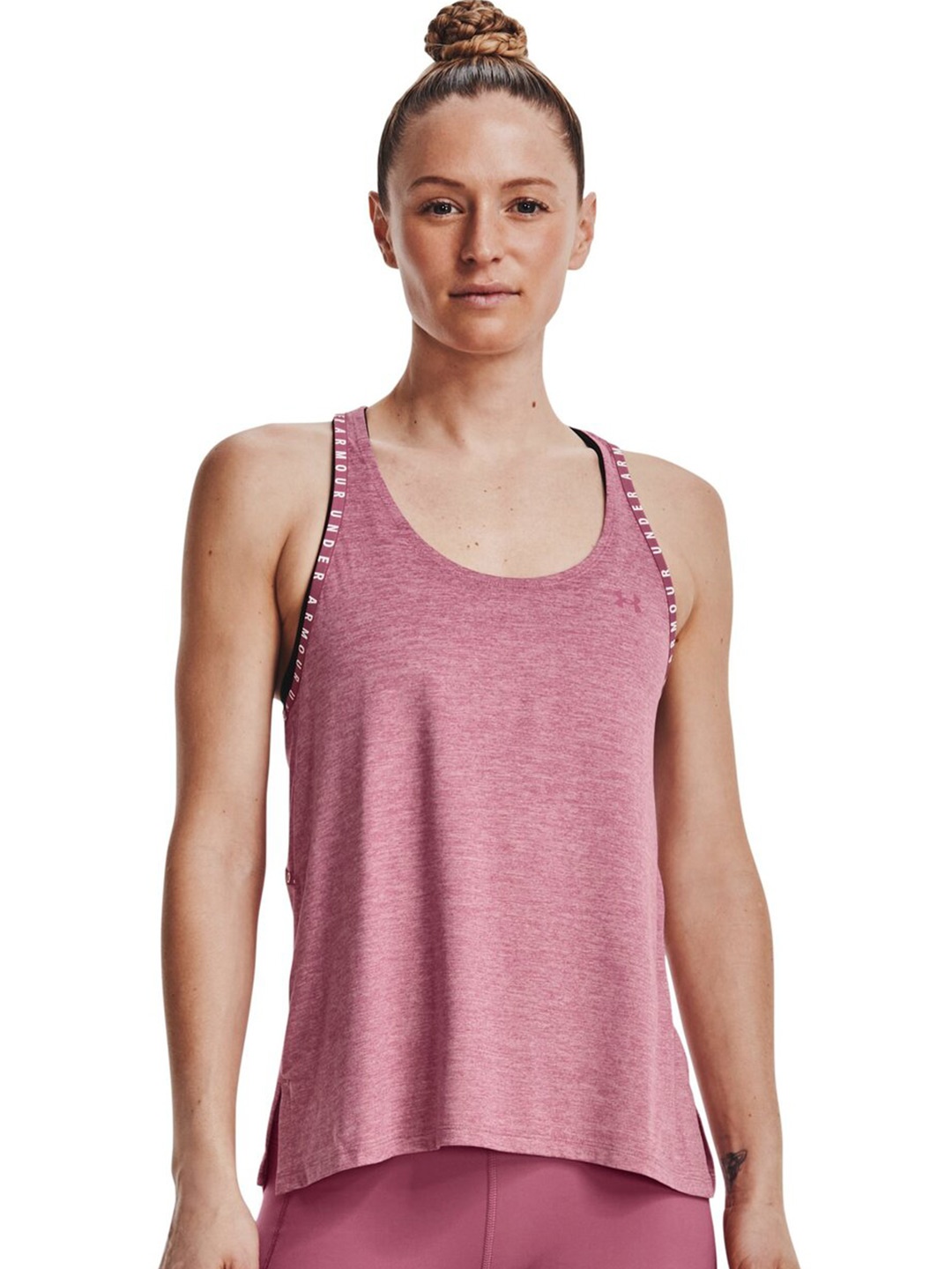 

UNDER ARMOUR Sleeveless Knockout Mesh Back Tank T-Shirt, Pink