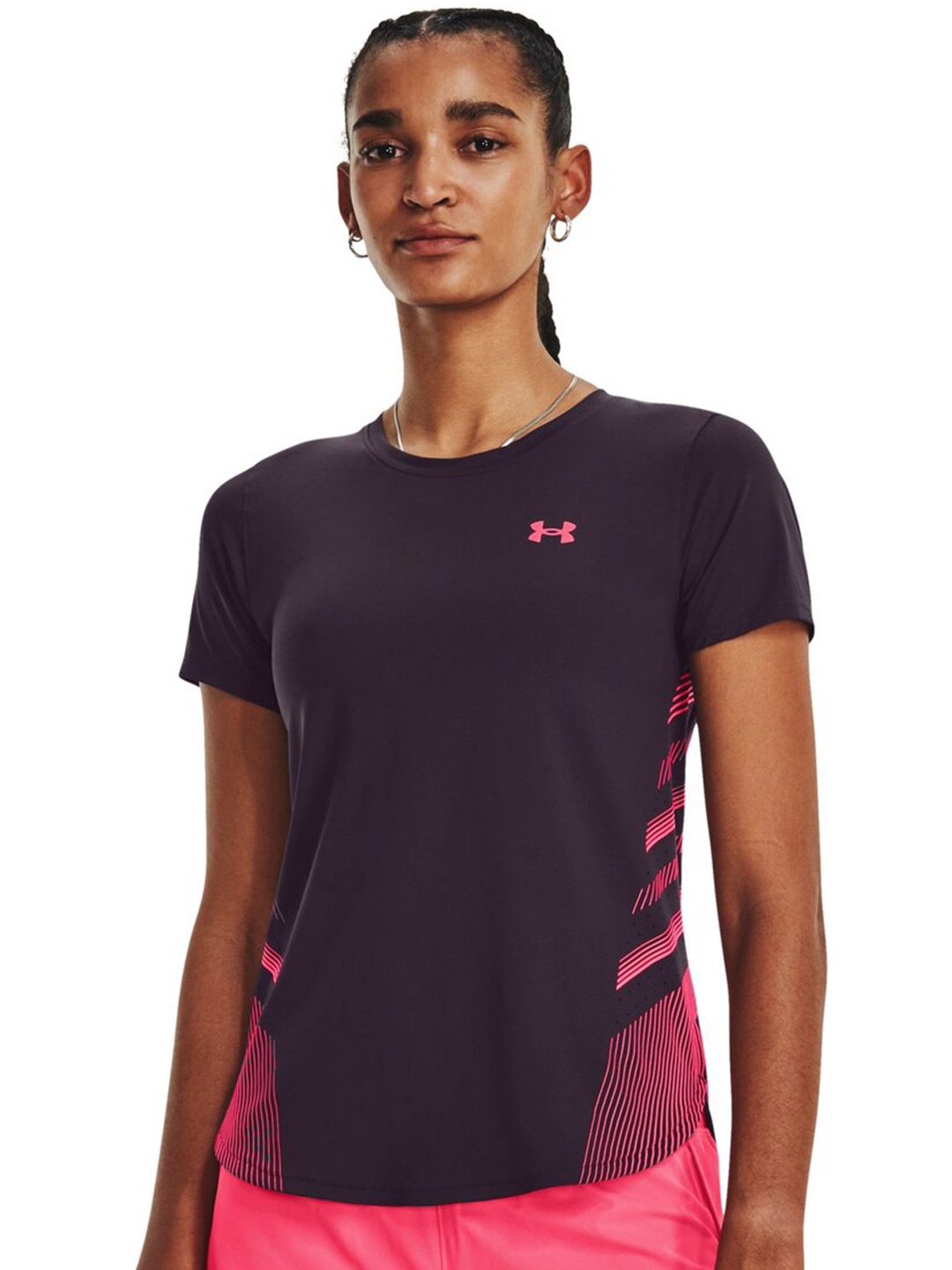 

UNDER ARMOUR Iso-Chill Laser Printed Slim-Fit Short Sleeves T-shirt, Purple