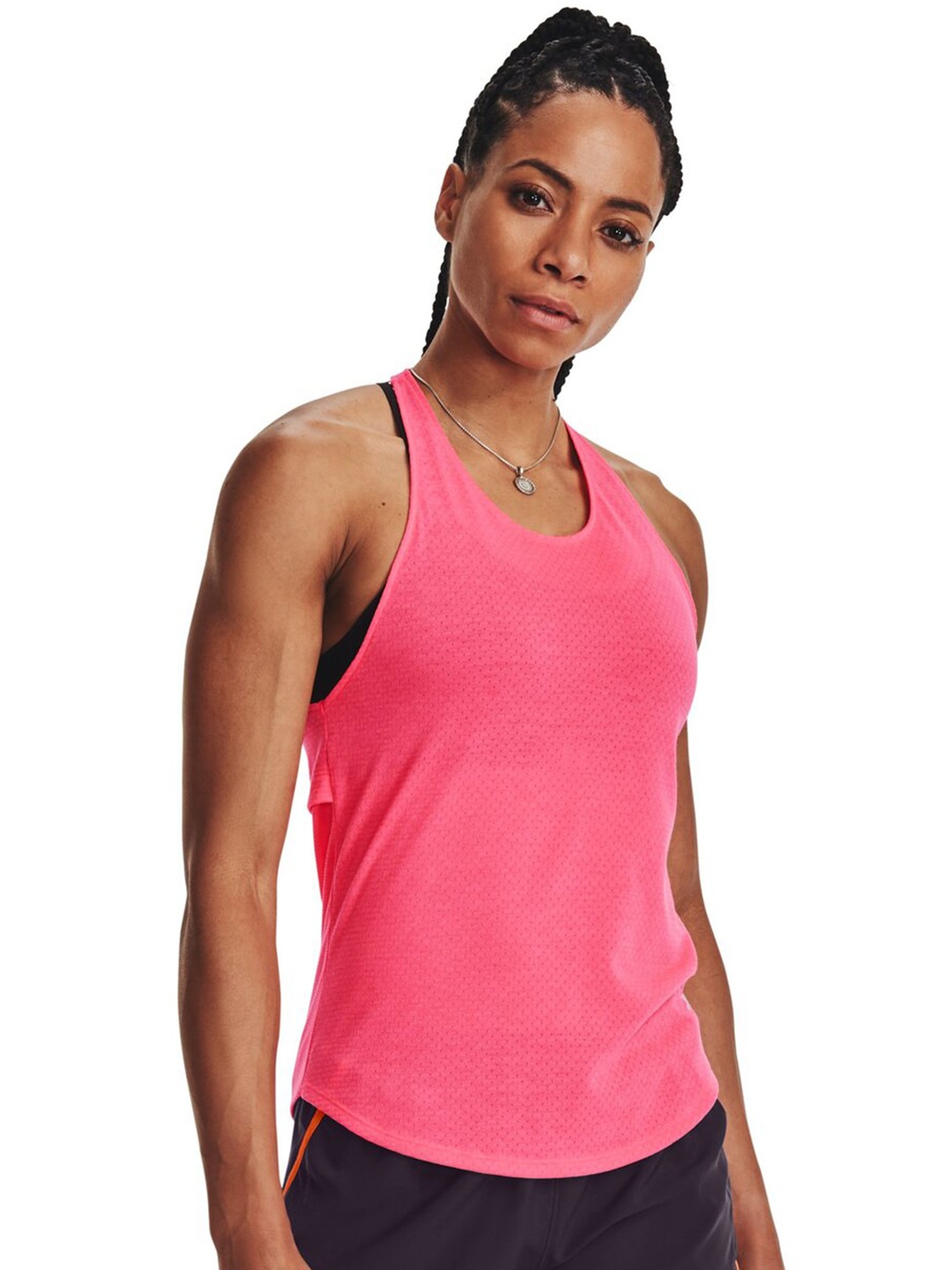 

UNDER ARMOUR Streaker Run Slim-Fit Sleeveless T-Shirt, Pink