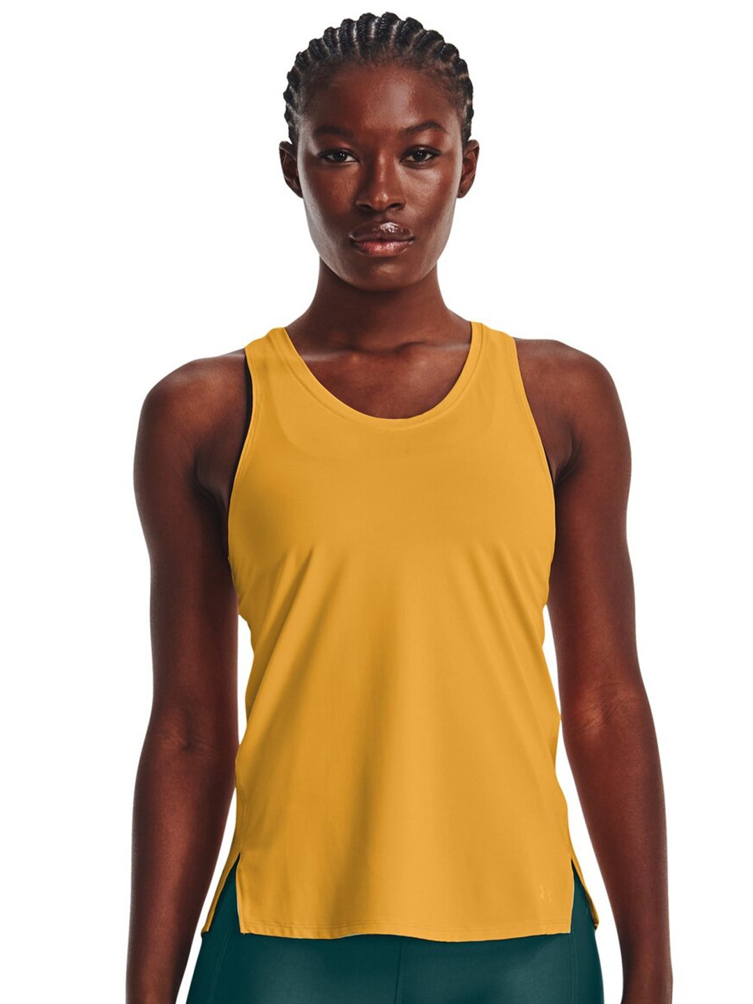 

UNDER ARMOUR Slim-Fit Round-Neck Iso-Chill Run Laser Tank T-Shirt, Yellow