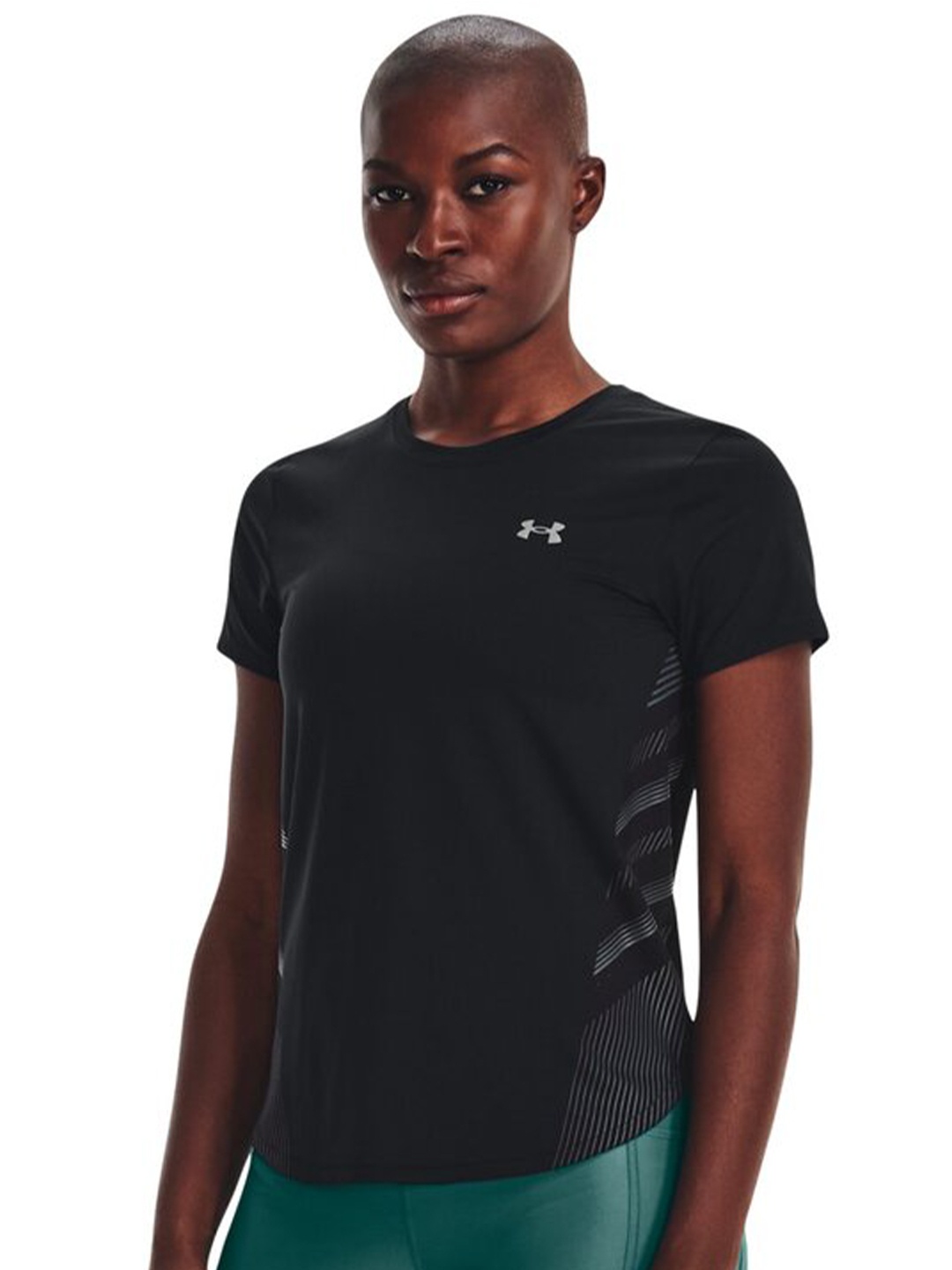 

UNDER ARMOUR Iso-Chill Laser Slim-Fit Graphic Printed Round Neck T-Shirt, Black