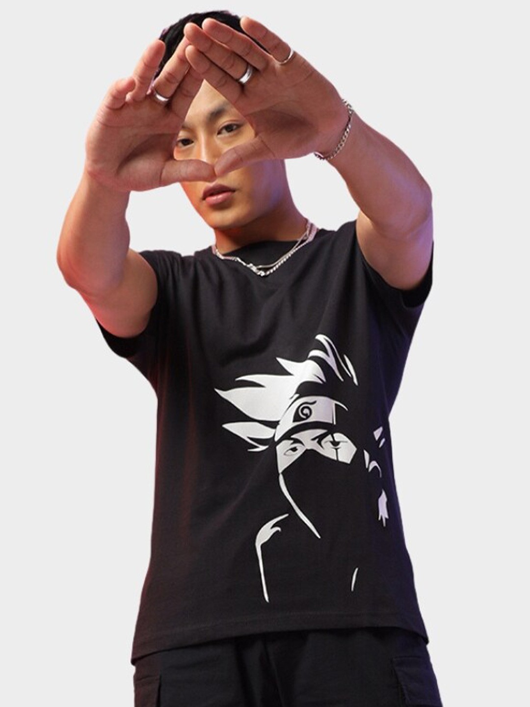 

Fans Army Naruto Printed Pure Cotton T-shirt, Black