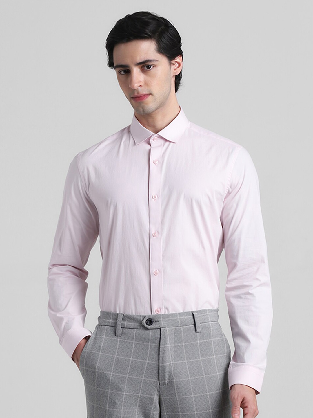 

Jack & Jones Slim Fit Opaque Casual Shirt, Pink