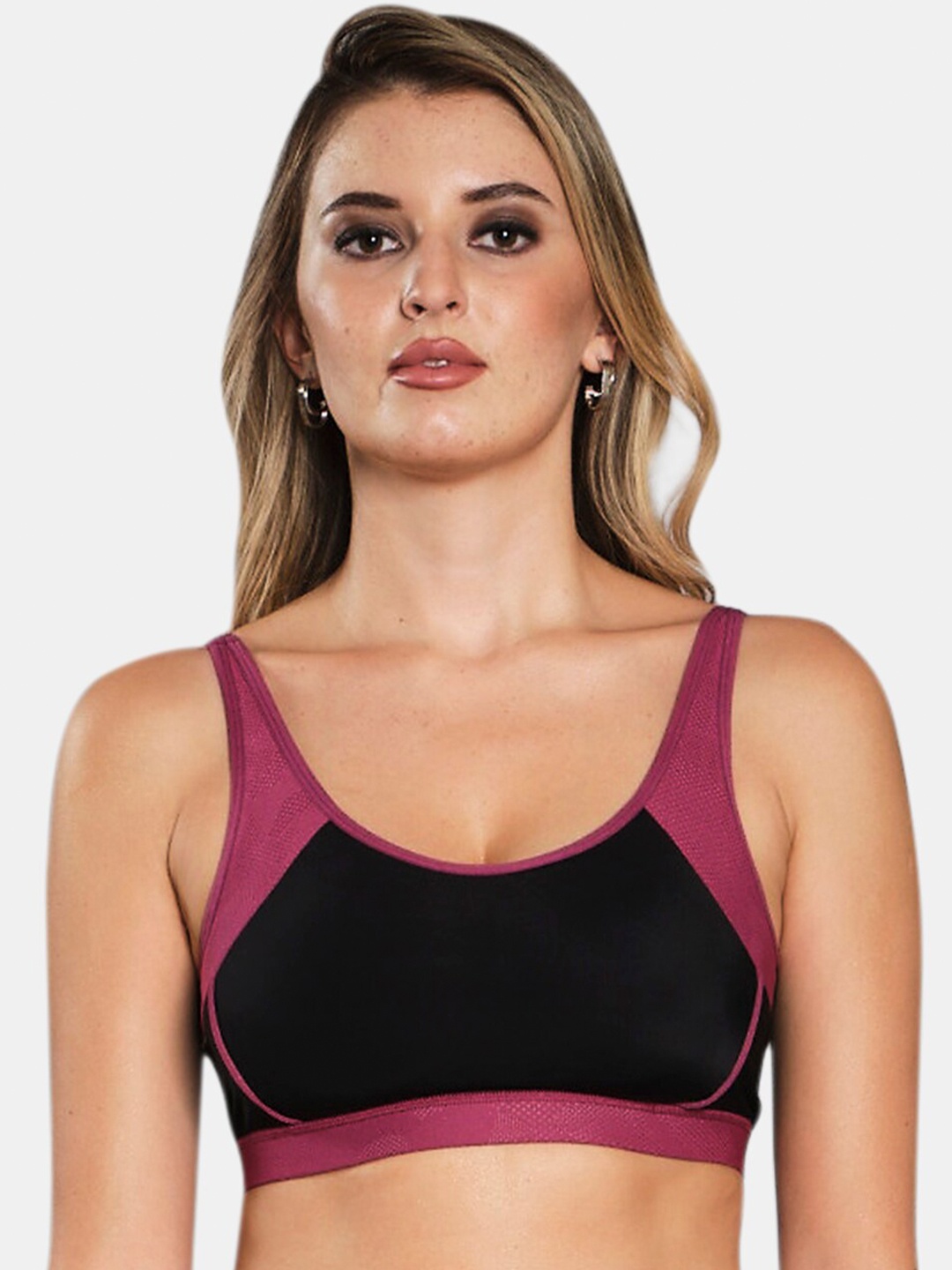 

Sonari Medium Coverage Lightly Padded Sports Bra With All Day Comfort, Magenta