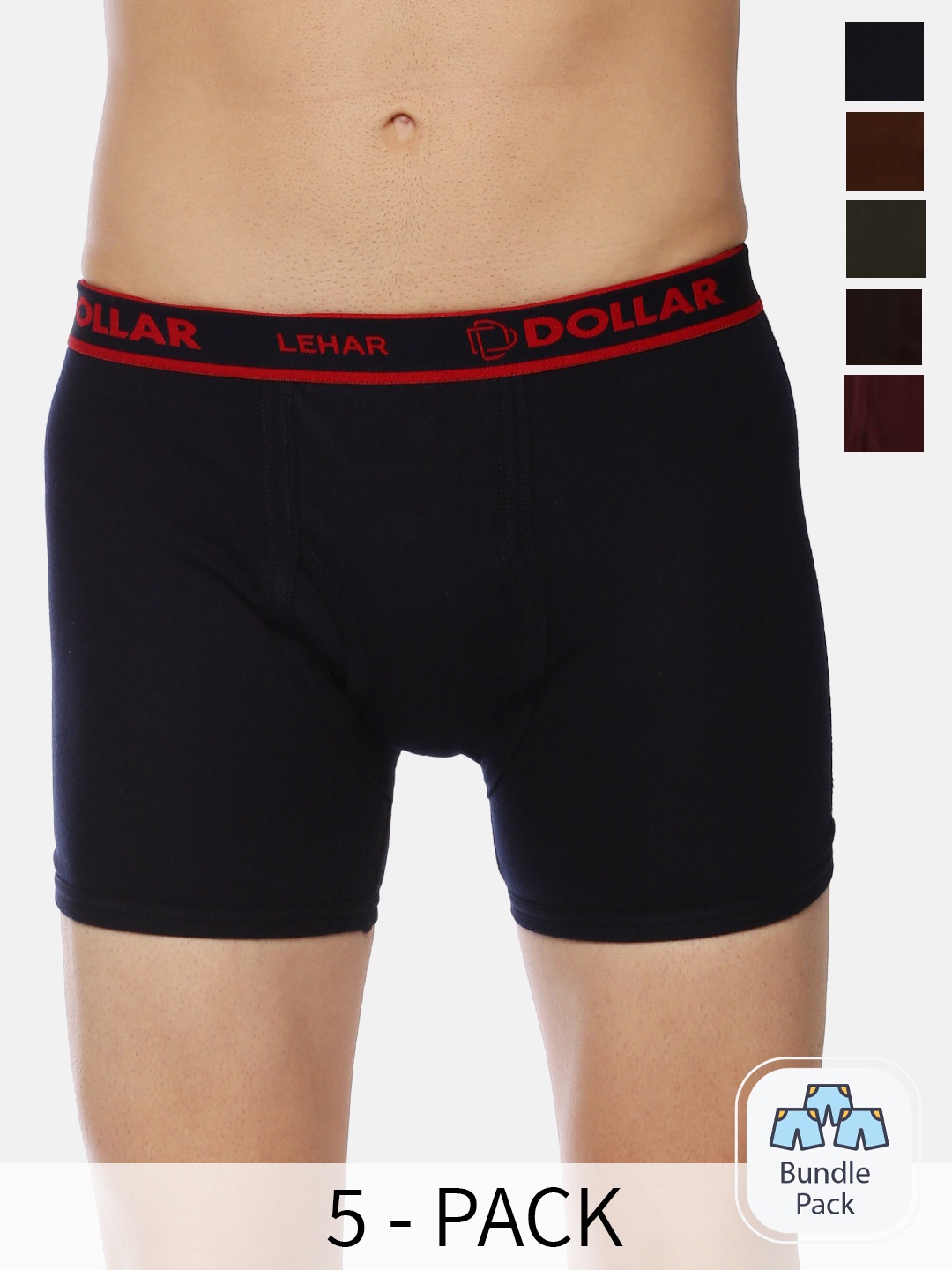 

Dollar Pack Of 7 Pure Cotton Trunks MLHTR-02-PO7-ASST1, Black