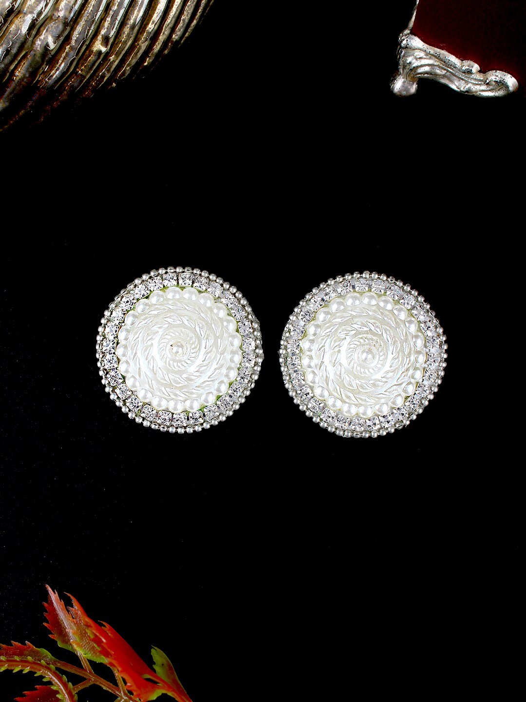 

Stylecast X KPOP Silver-Plated Rhinestone-Studded Contemporary Studs Earrings