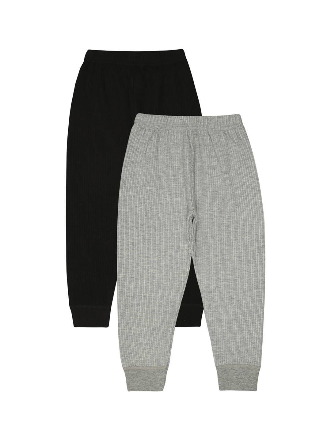 

BODYCARE INSIDER Infants Pack Of 2 Ribbed Thermal Bottoms, Grey melange