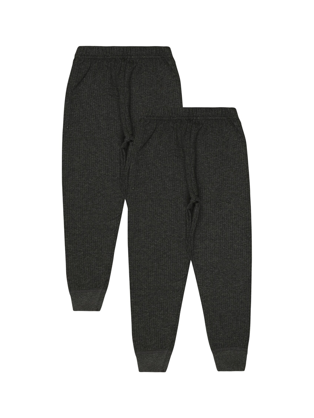 

BODYCARE INSIDER Kids Pack Of 2 Mid-Rise Thermal Bottoms, Charcoal