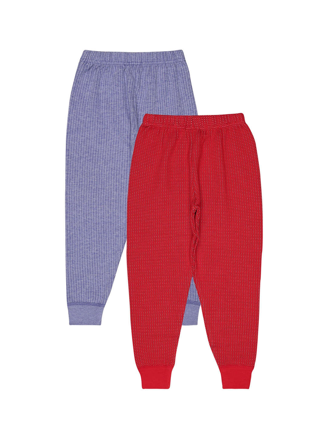 

BODYCARE INSIDER Kids Pack of 2 Striped Thermal Bottoms, Blue