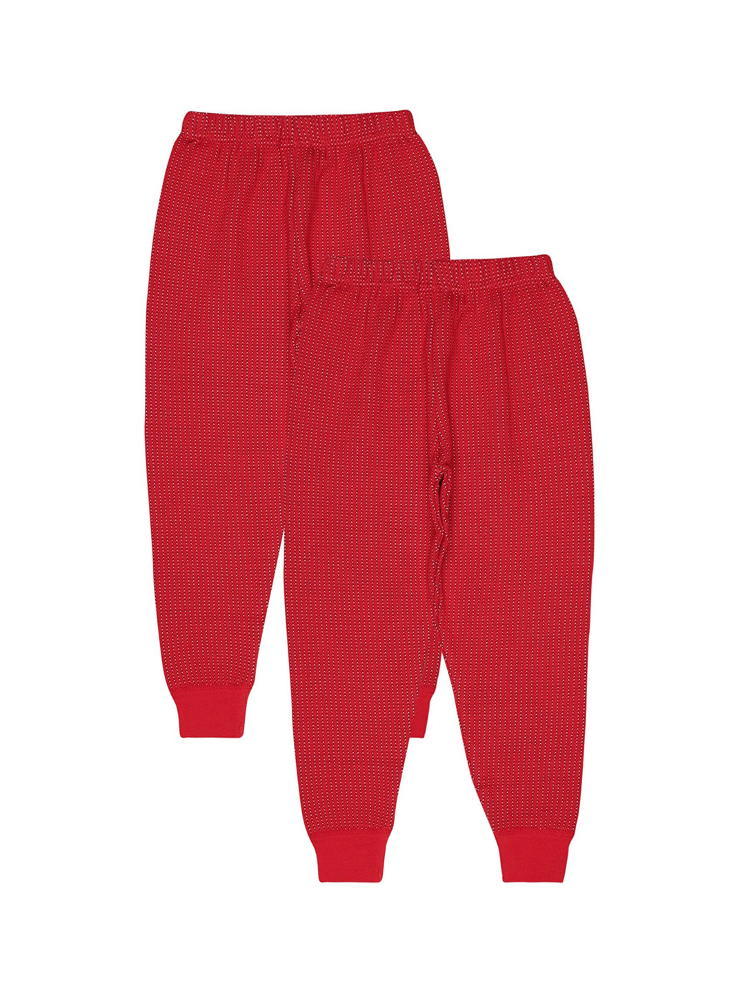 

BODYCARE INSIDER Infants Pack of 2 Striped Thermal Bottoms, Red