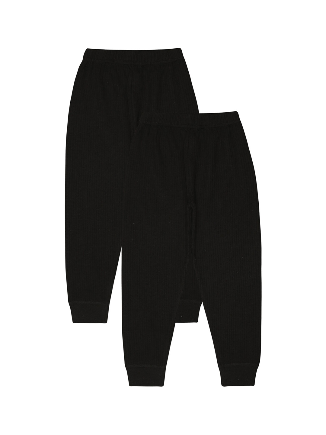 

BODYCARE INSIDER Kids Pack of 2 Ribbed Thermal Bottoms, Black