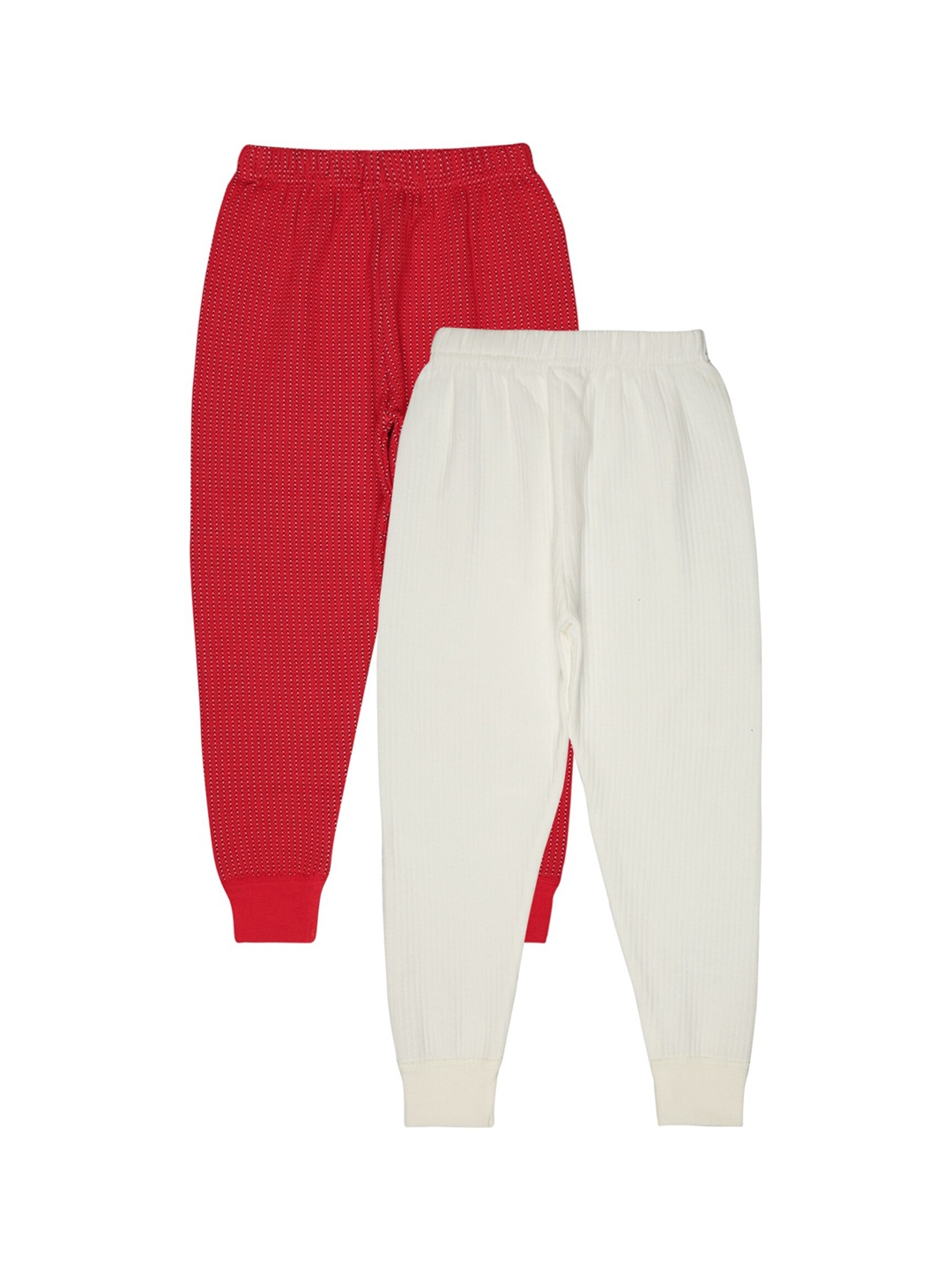 

BODYCARE INSIDER Kids Pack of 2 Ribbed Thermal Bottoms, Red