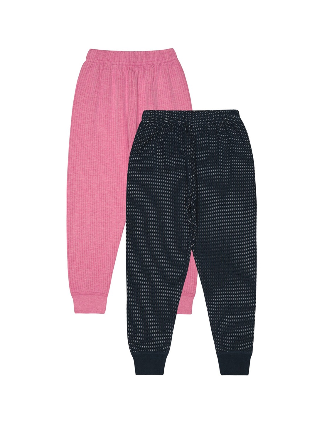 

BODYCARE INSIDER Kids Pack of 2 Striped Thermal Bottoms, Pink