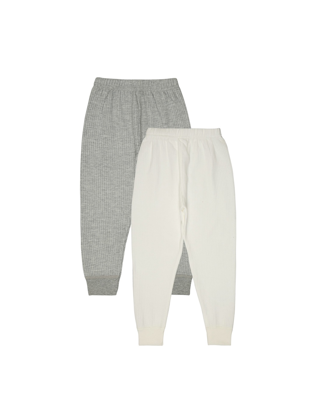 

BODYCARE INSIDER Infants Pack of 2 Ribbed Thermal Bottoms, Grey melange