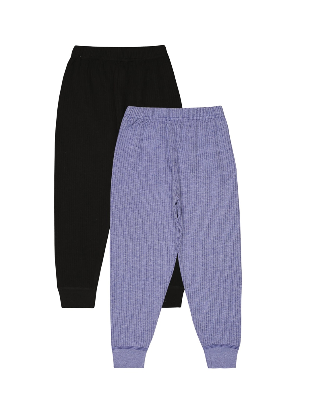 

BODYCARE INSIDER Kids Pack of 2 Ribbed Thermal Bottoms, Black