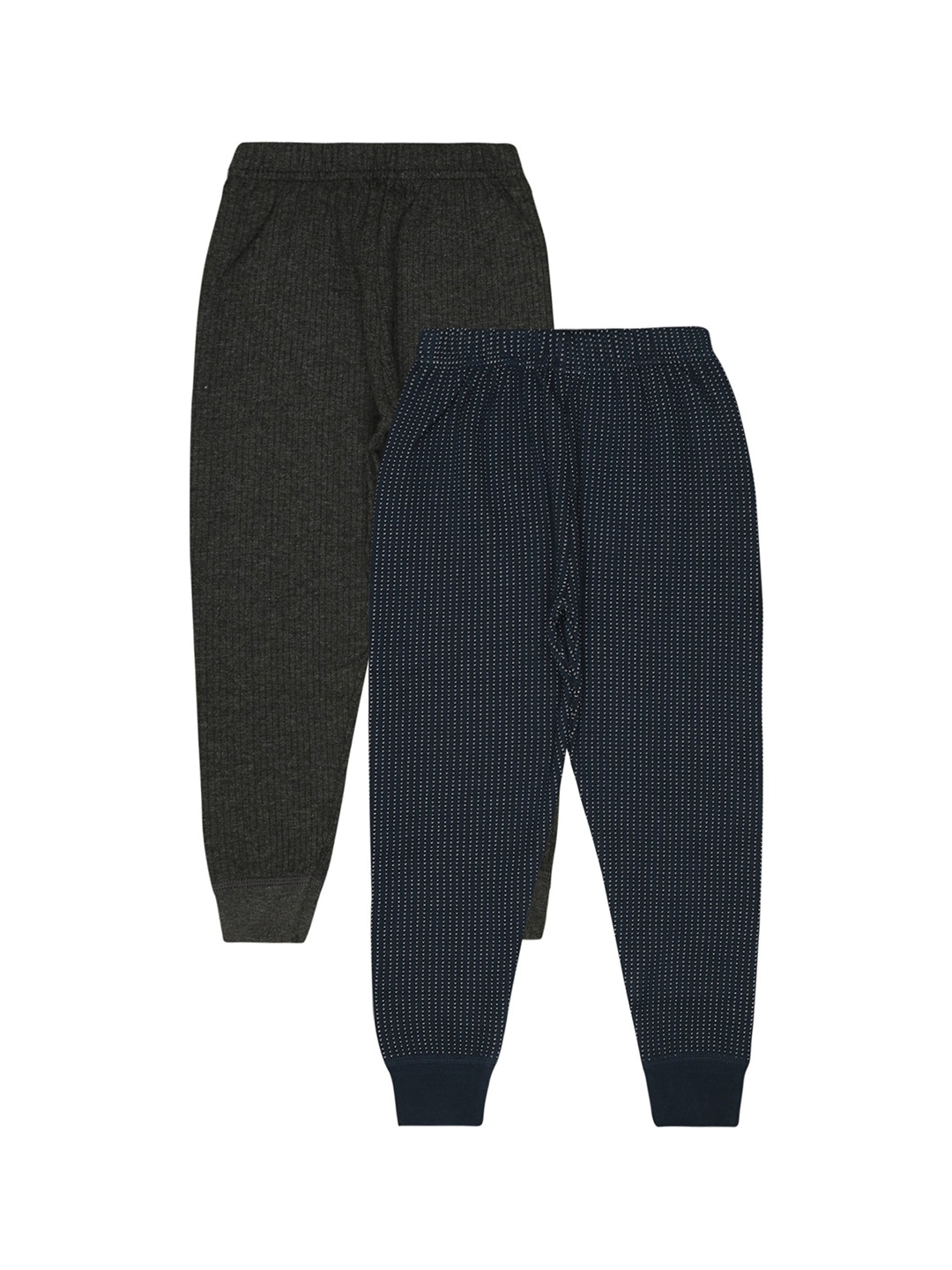

BODYCARE INSIDER Kids Pack Of 2 Ribbed Thermal Bottoms, Navy blue