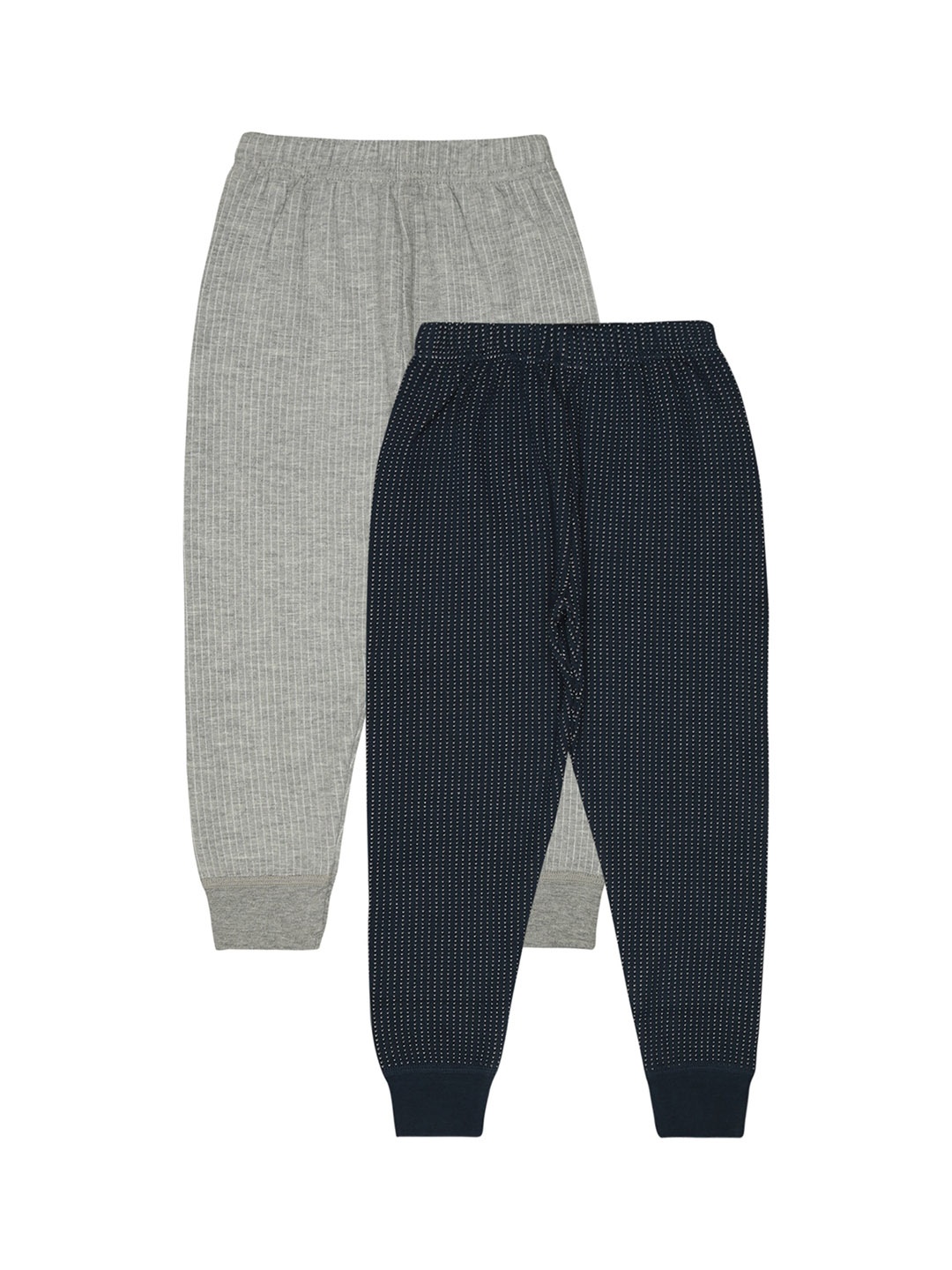 

BODYCARE INSIDER Infants Pack of 2 Ribbed Thermal Bottoms, Grey melange
