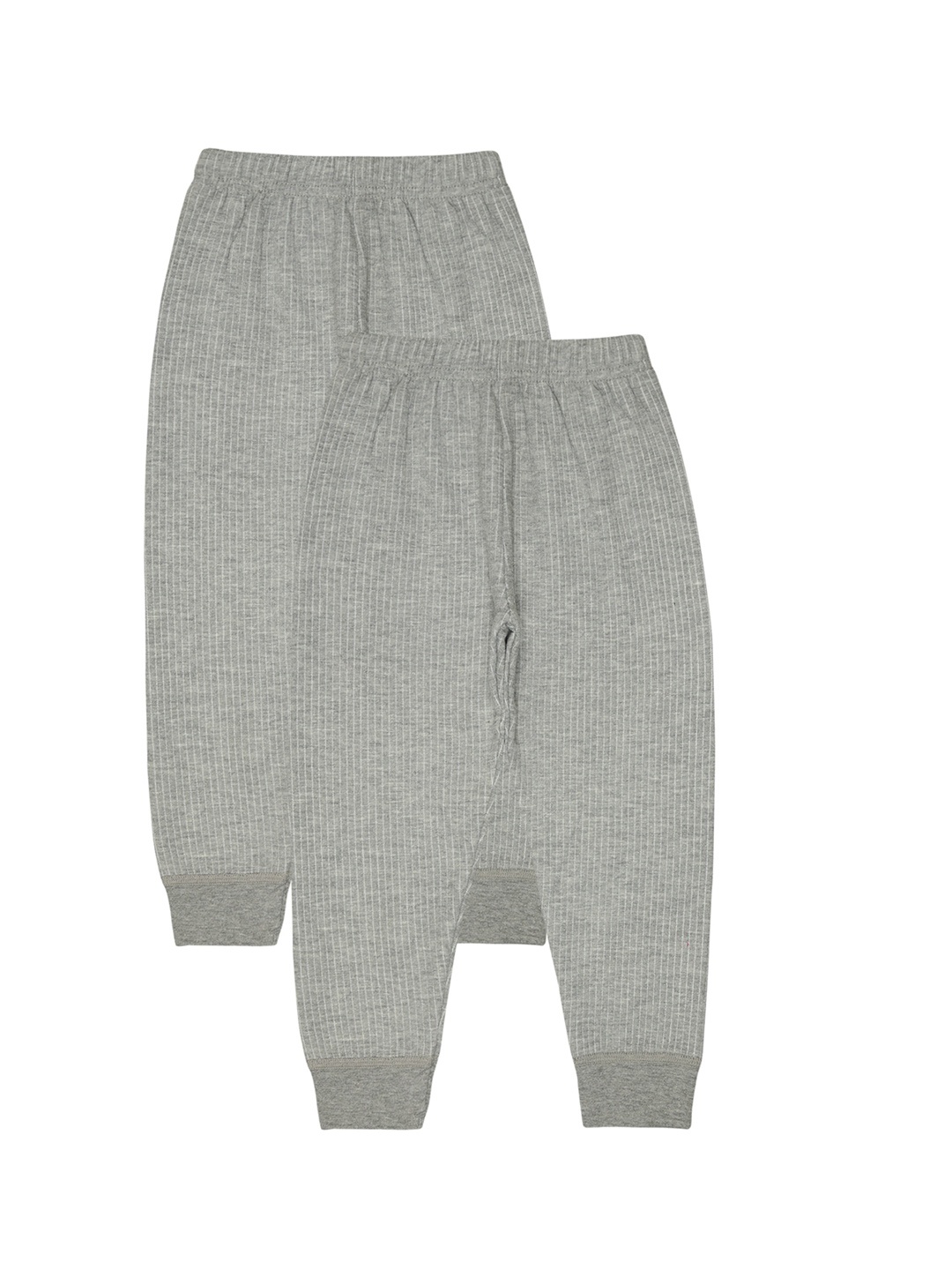 

BODYCARE INSIDER Kids Pack Of 2 Ribbed Thermal Bottoms, Grey melange