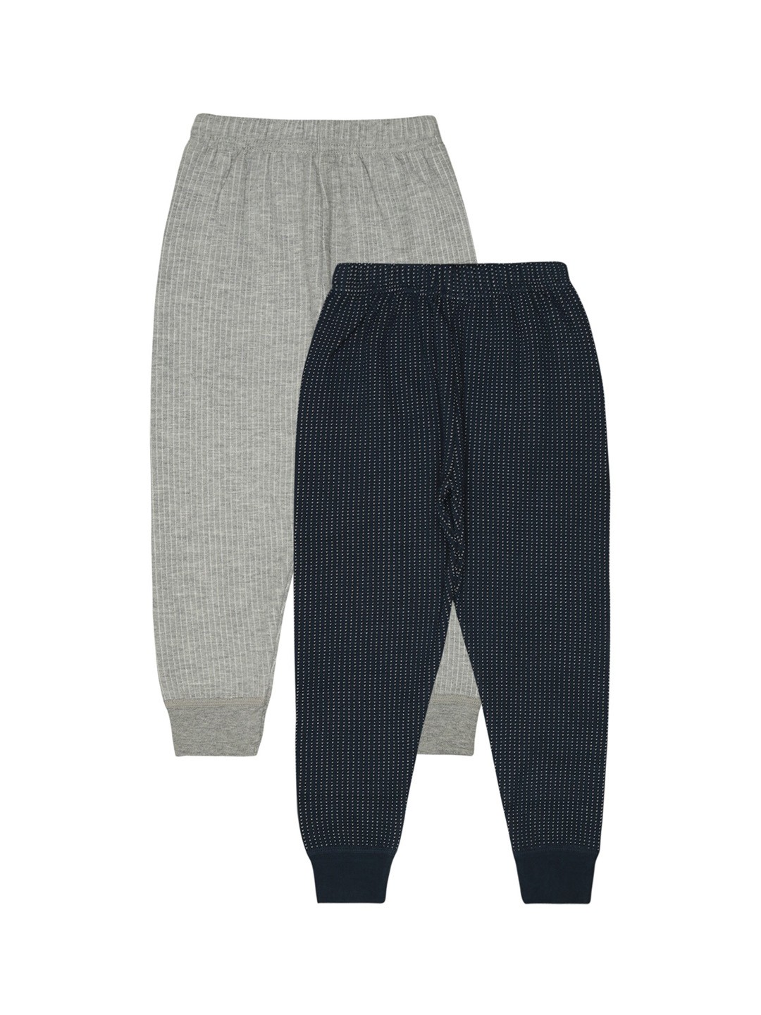 

BODYCARE INSIDER Kids Pack Of 2 Printed Thermal Bottoms, Grey melange