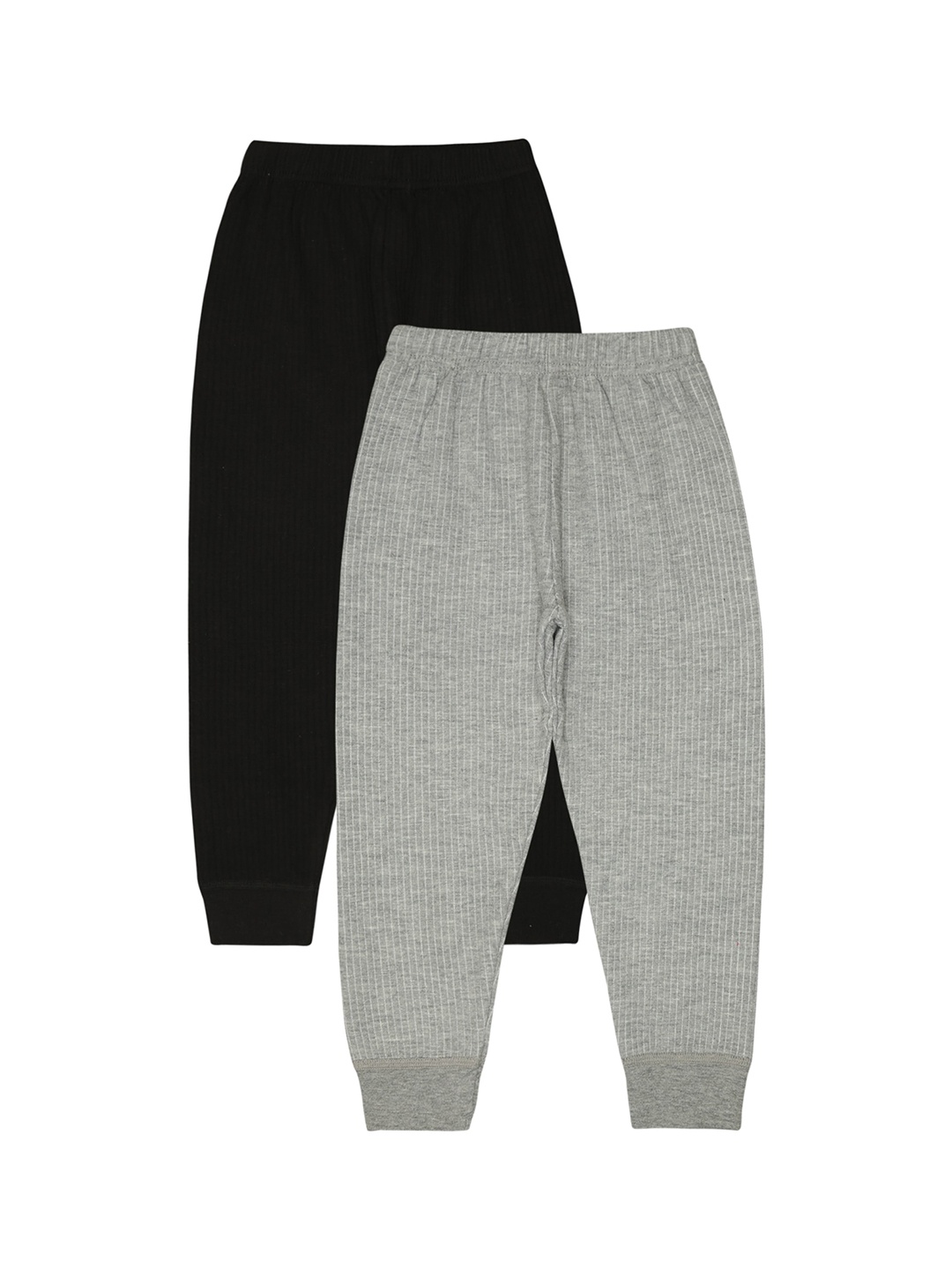 

BODYCARE INSIDER Kids Pack Of 2 Striped Thermal Bottoms, Black