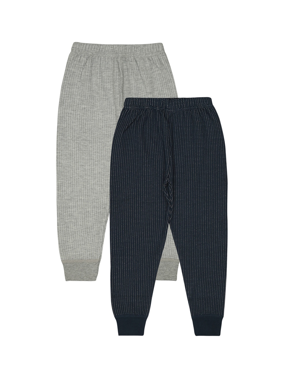 

BODYCARE INSIDER Kids Pack Of 2 Ribbed Thermal Bottoms, Grey melange