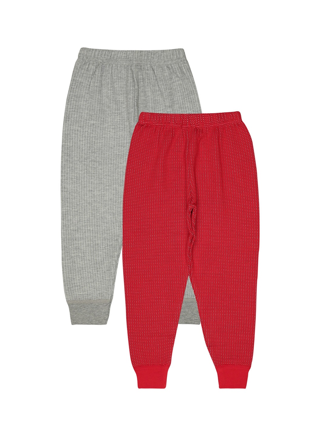 

BODYCARE INSIDER Infants Pack of 2 Ribbed Thermal Bottoms, Grey melange