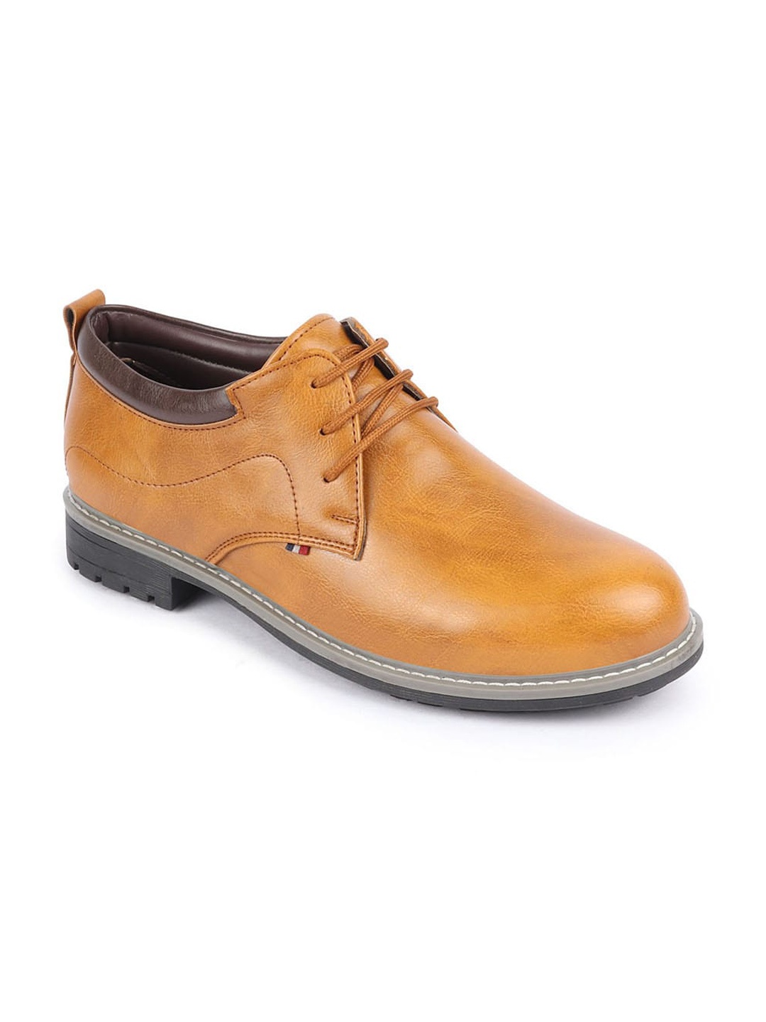 

FAUSTO Men Leather Formal Derbys, Tan