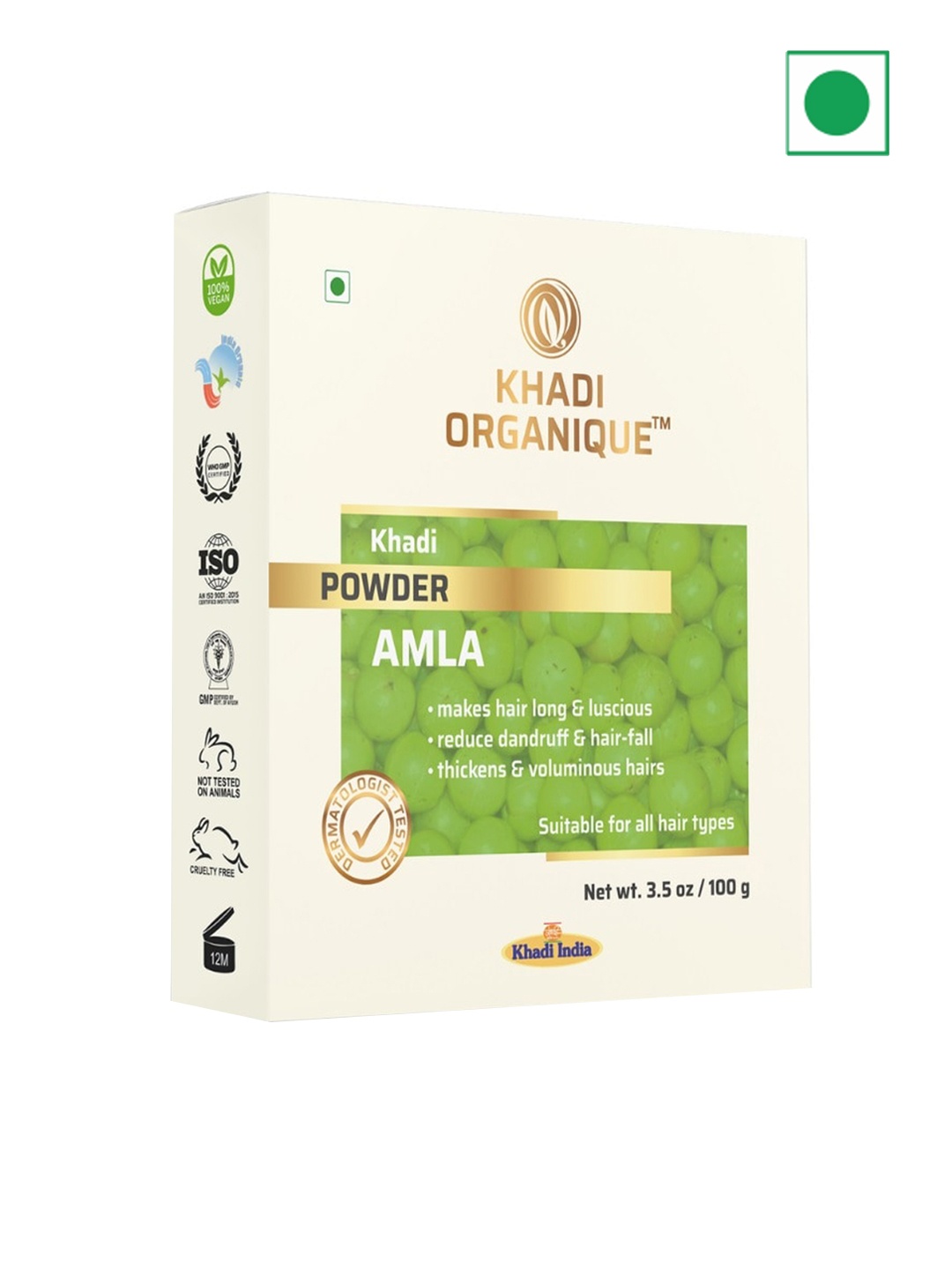 

Khadi Organique Amla Powder for Hair - 100g, White