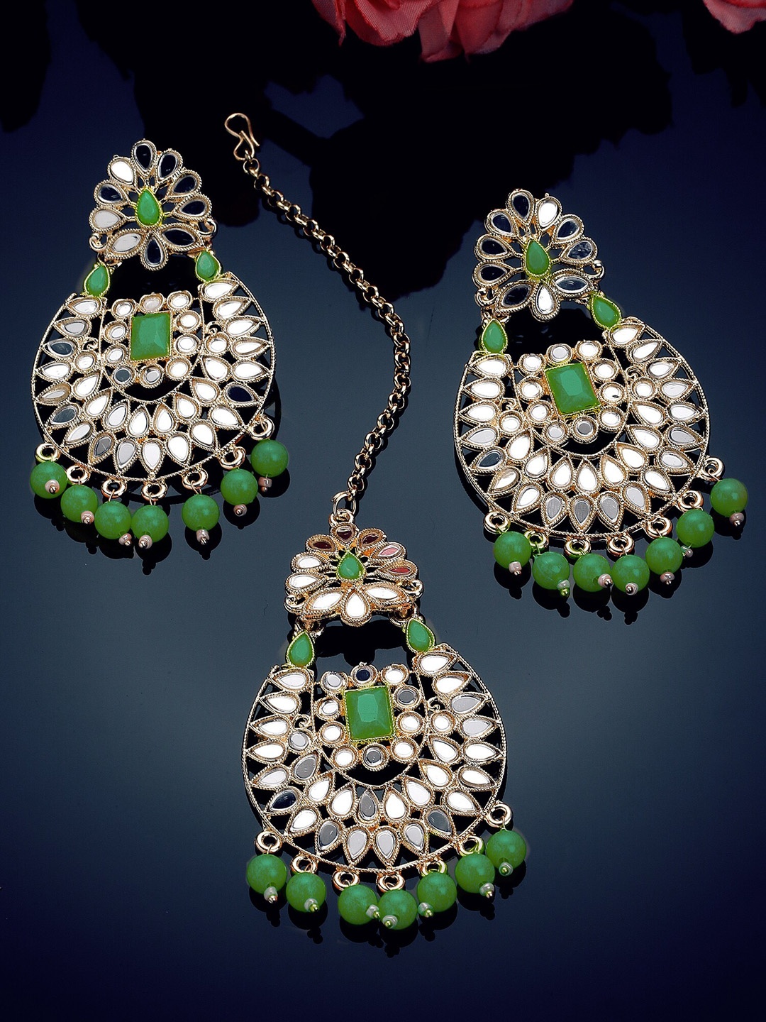 

KARATCART Gold-Plated Kundan-Studded Jewellery Set