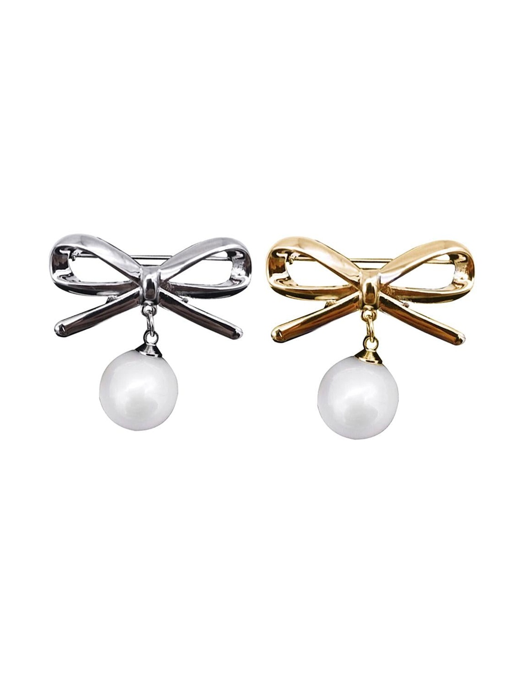 

Lyla Women Set Of 2 Butterfly Bow Brooch, Gold