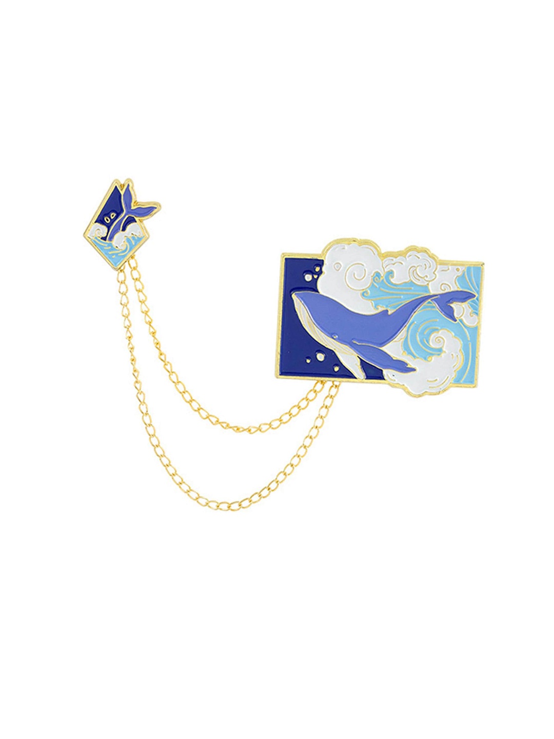 

Lyla Textured Minimal Brooch, Blue