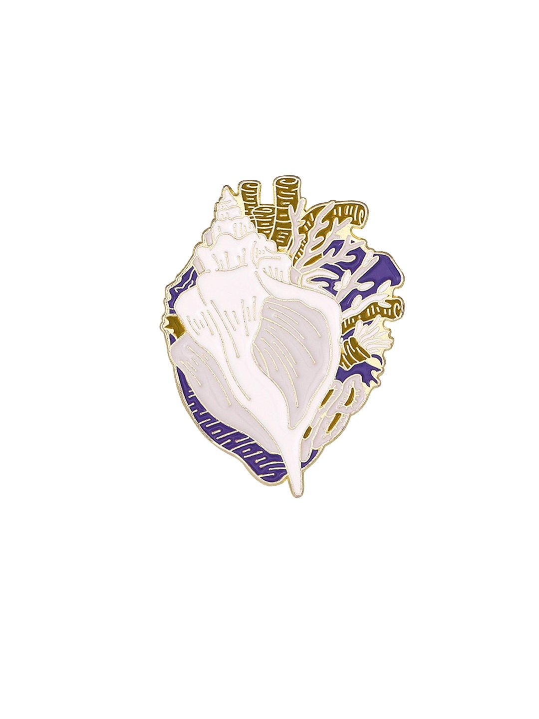 

Lyla Alloy Heart Brooche, White