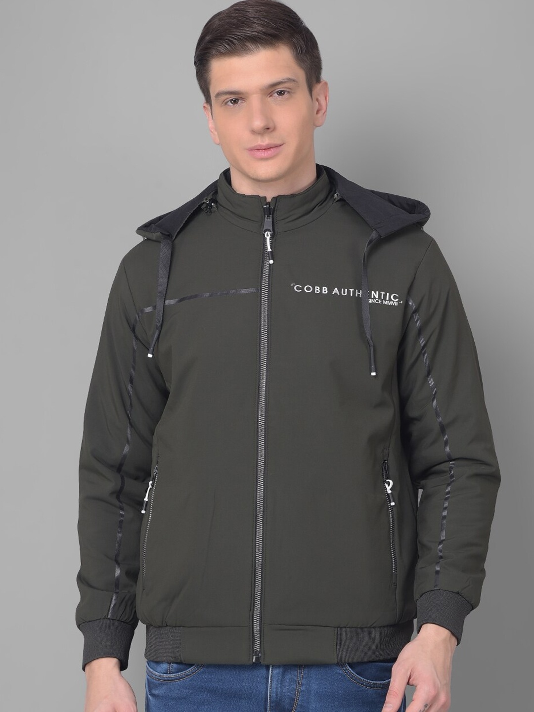 

COBB Hooded Reversible Bomber Jacket, Olive