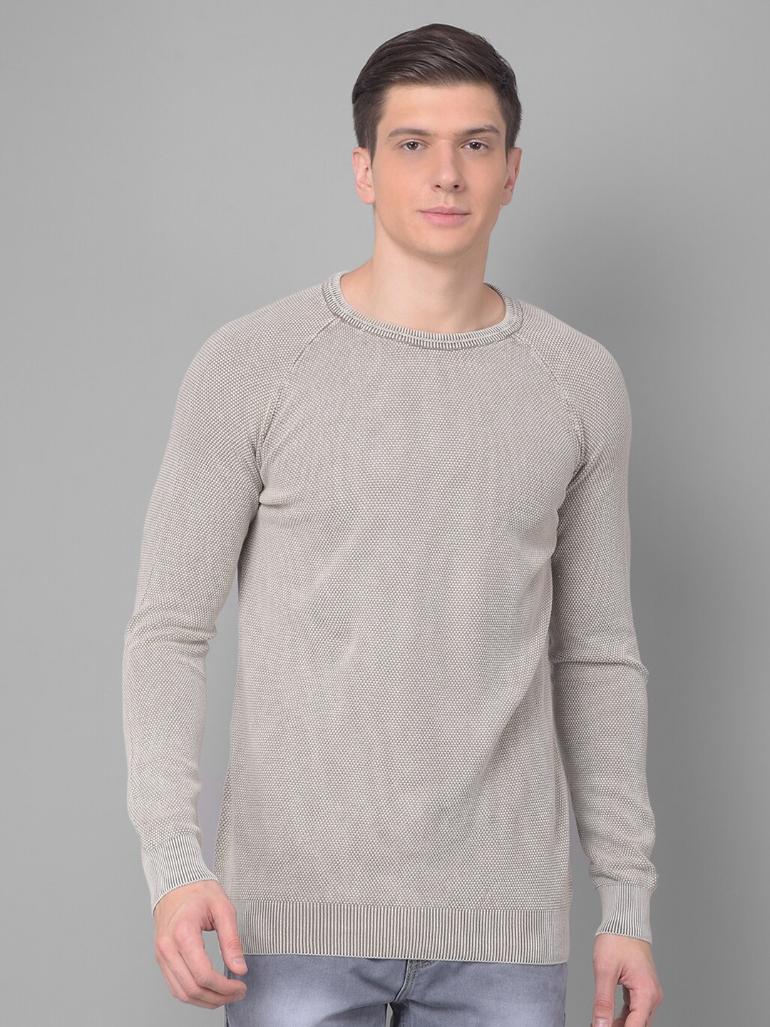 

COBB Long Sleeves Acrylic Pullover Sweater, Beige