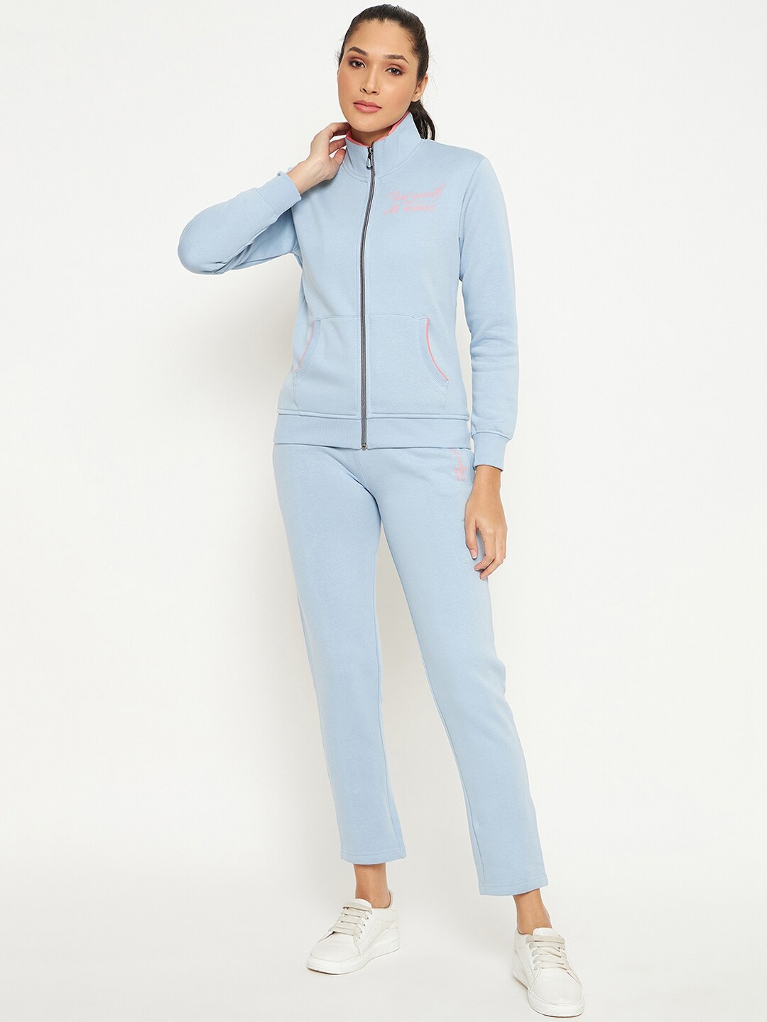 

Duke Mock Collar Fleece Track Suit, Blue