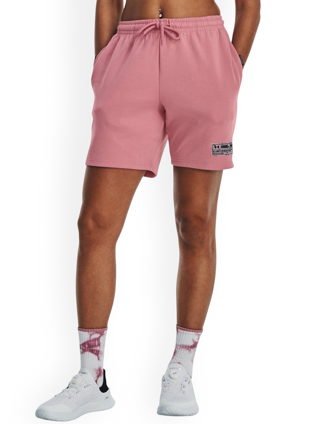 

UNDER ARMOUR Unisex Summit Knit Loose Fit Sports Shorts, Pink