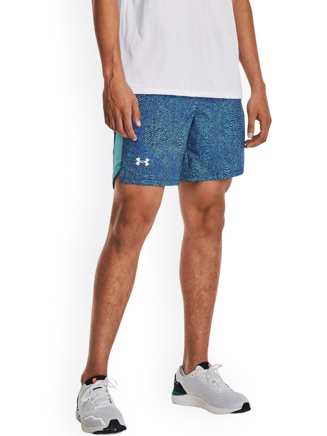 

UNDER ARMOUR Men Launch 7'' Printed Sports Shorts, Blue