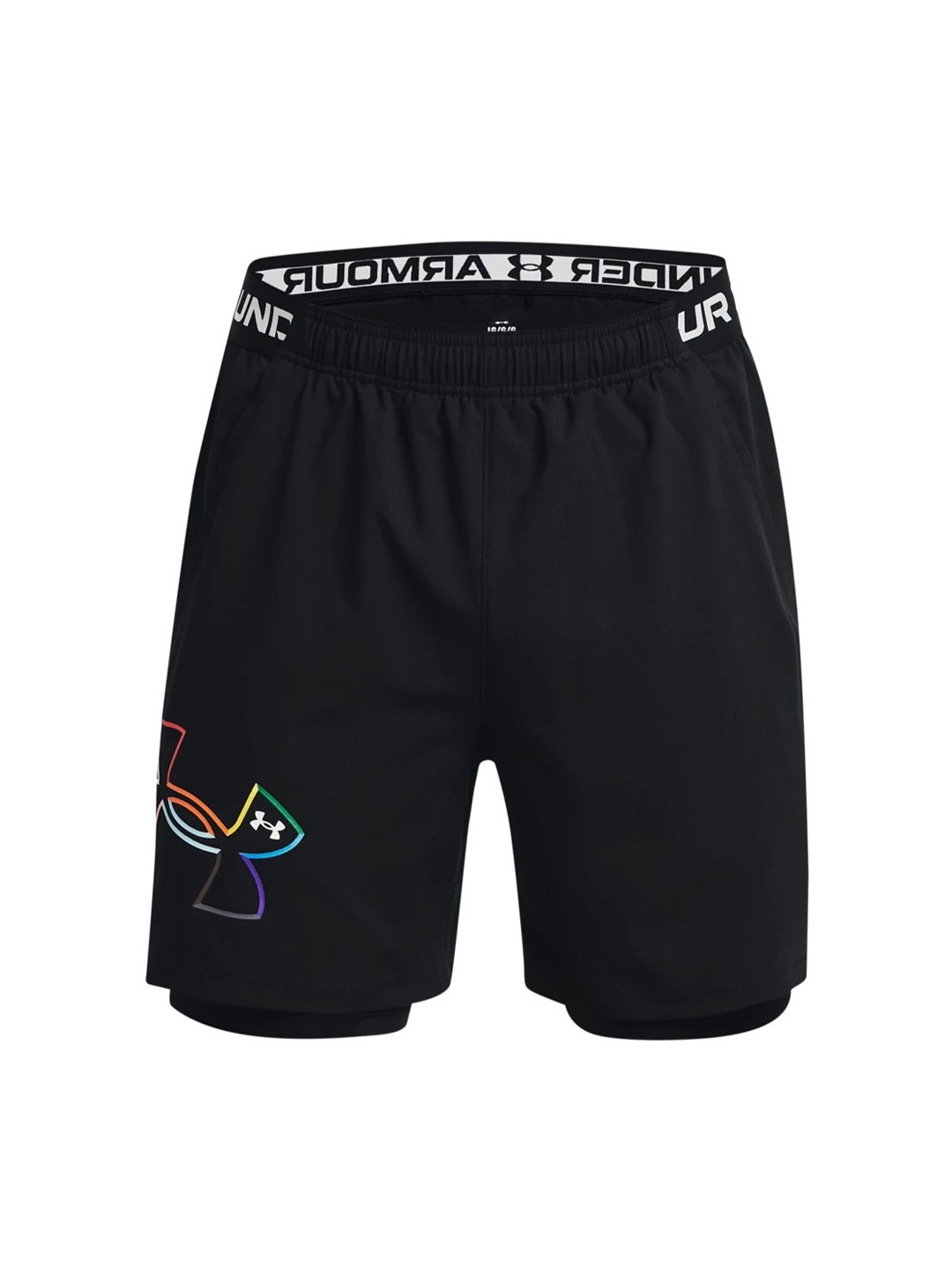 

UNDER ARMOUR Men Printed Mid-Rise Shorts, Black