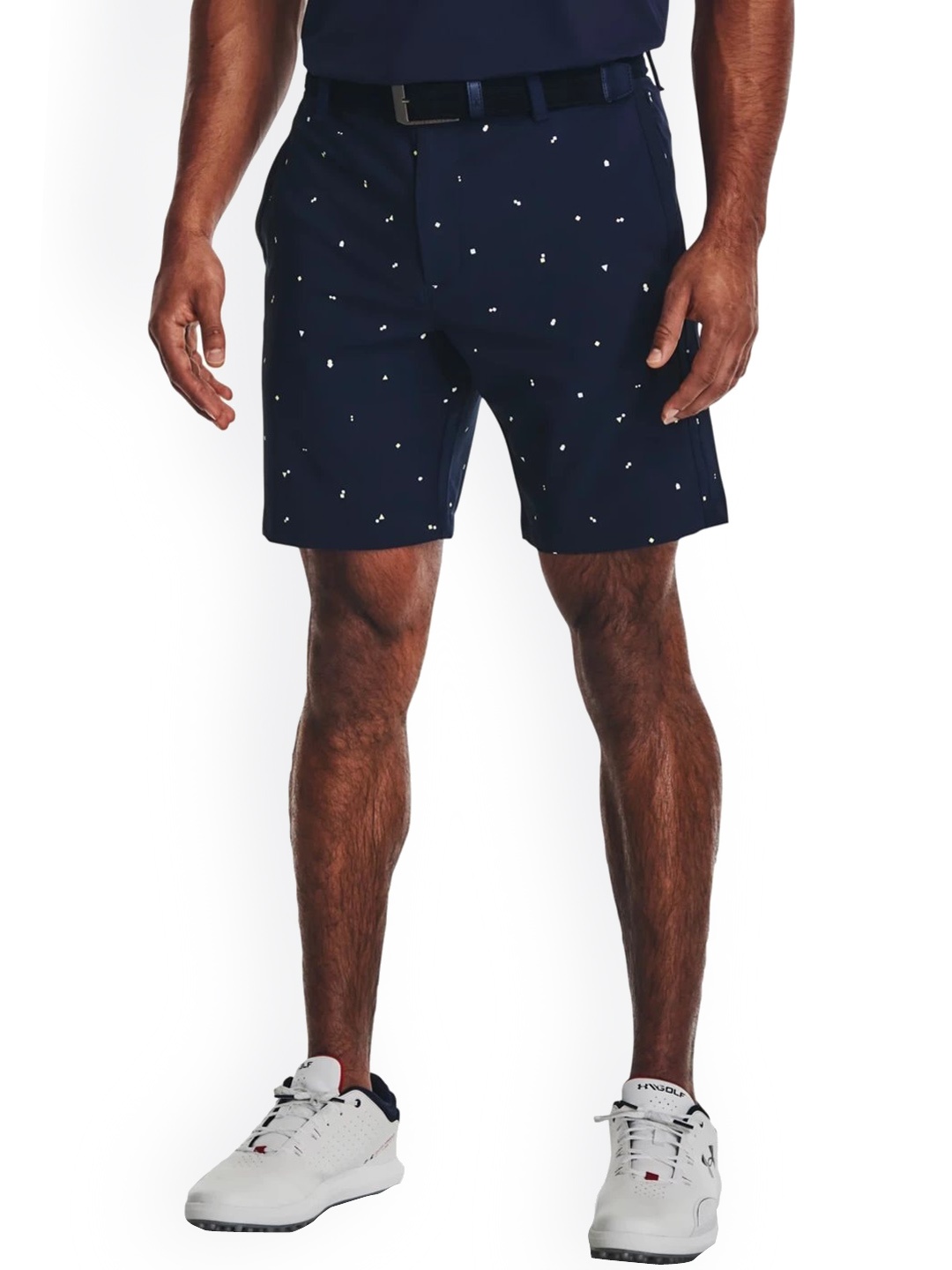 

UNDER ARMOUR Men Iso-Chill Printed Mid-Rise Sports Shorts, Blue