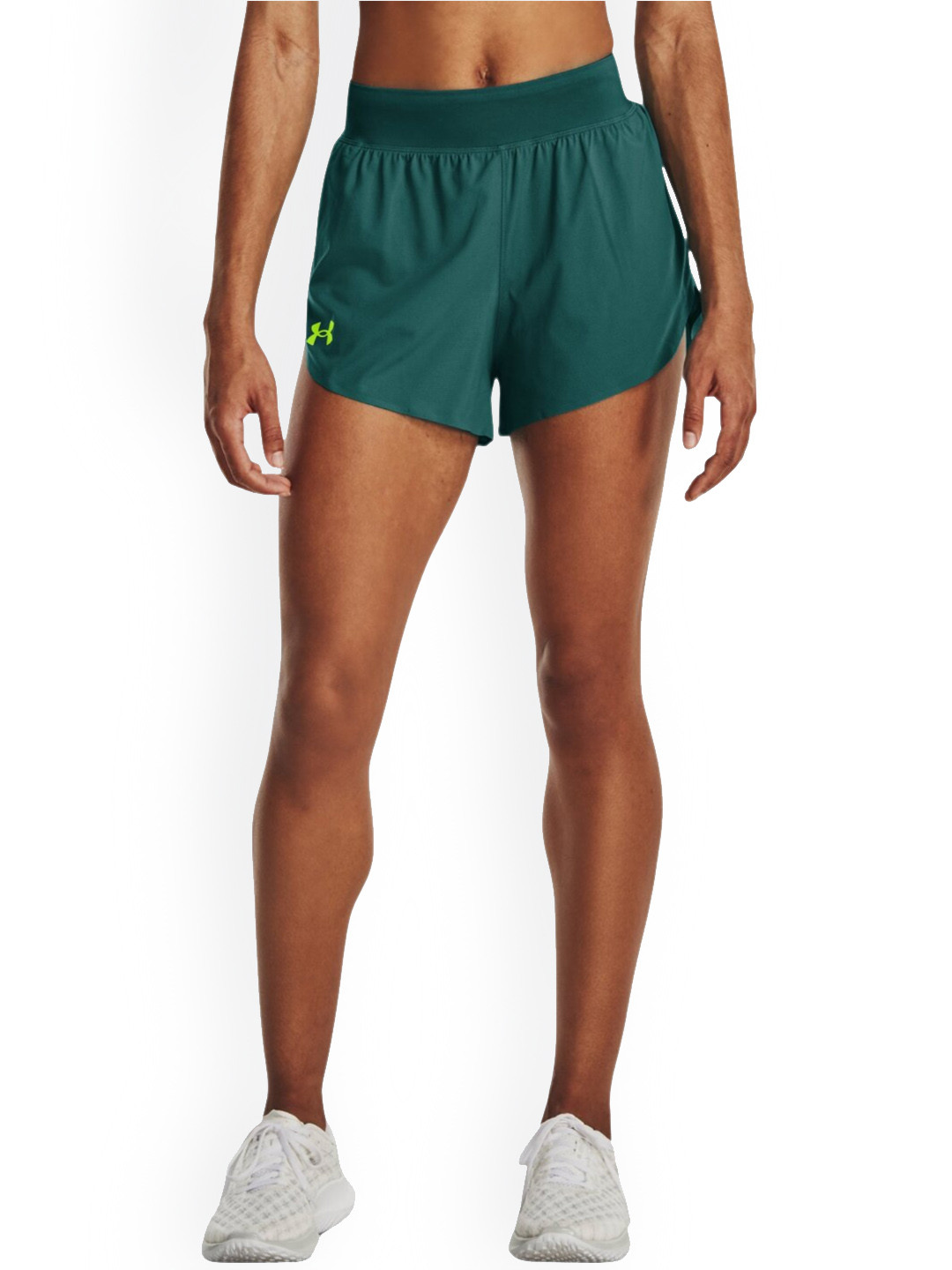 

UNDER ARMOUR Women Lighter Than Air Slim Fit Sports Shorts, Green