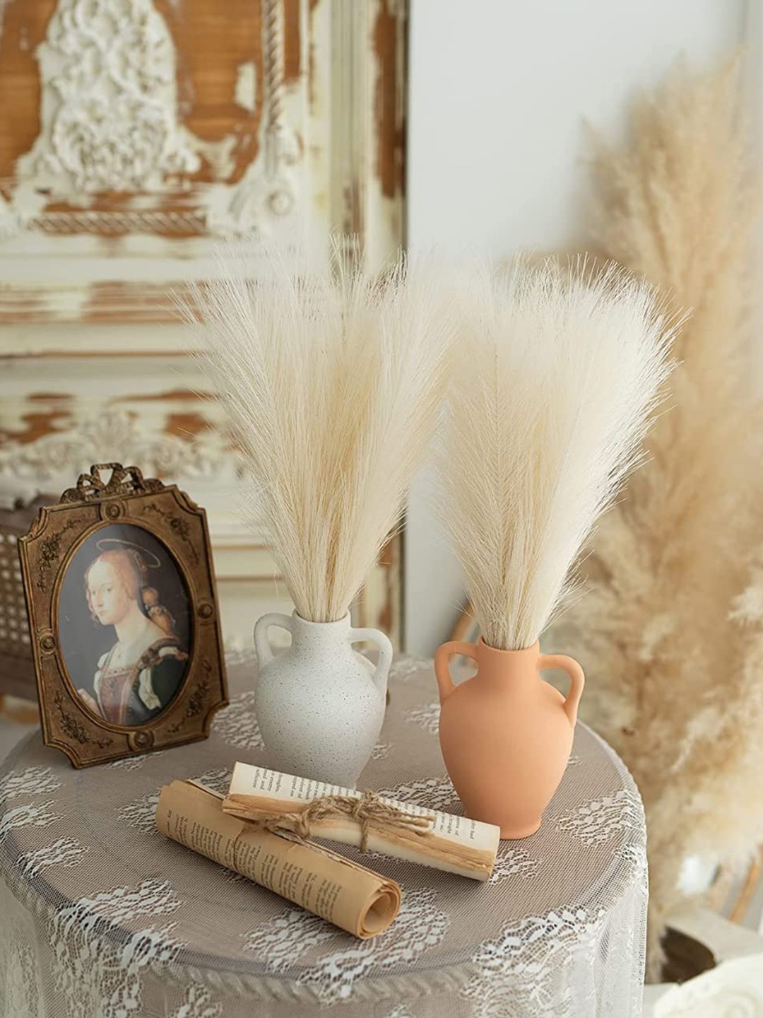 

Satyam Kraft 3 Pcs Off White Artificial Dried Pampas Grass