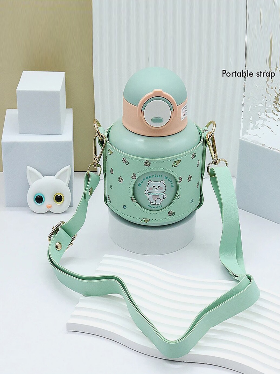 

Little Surprise Box LLP Kids Green Printed leakproof Water Bottle