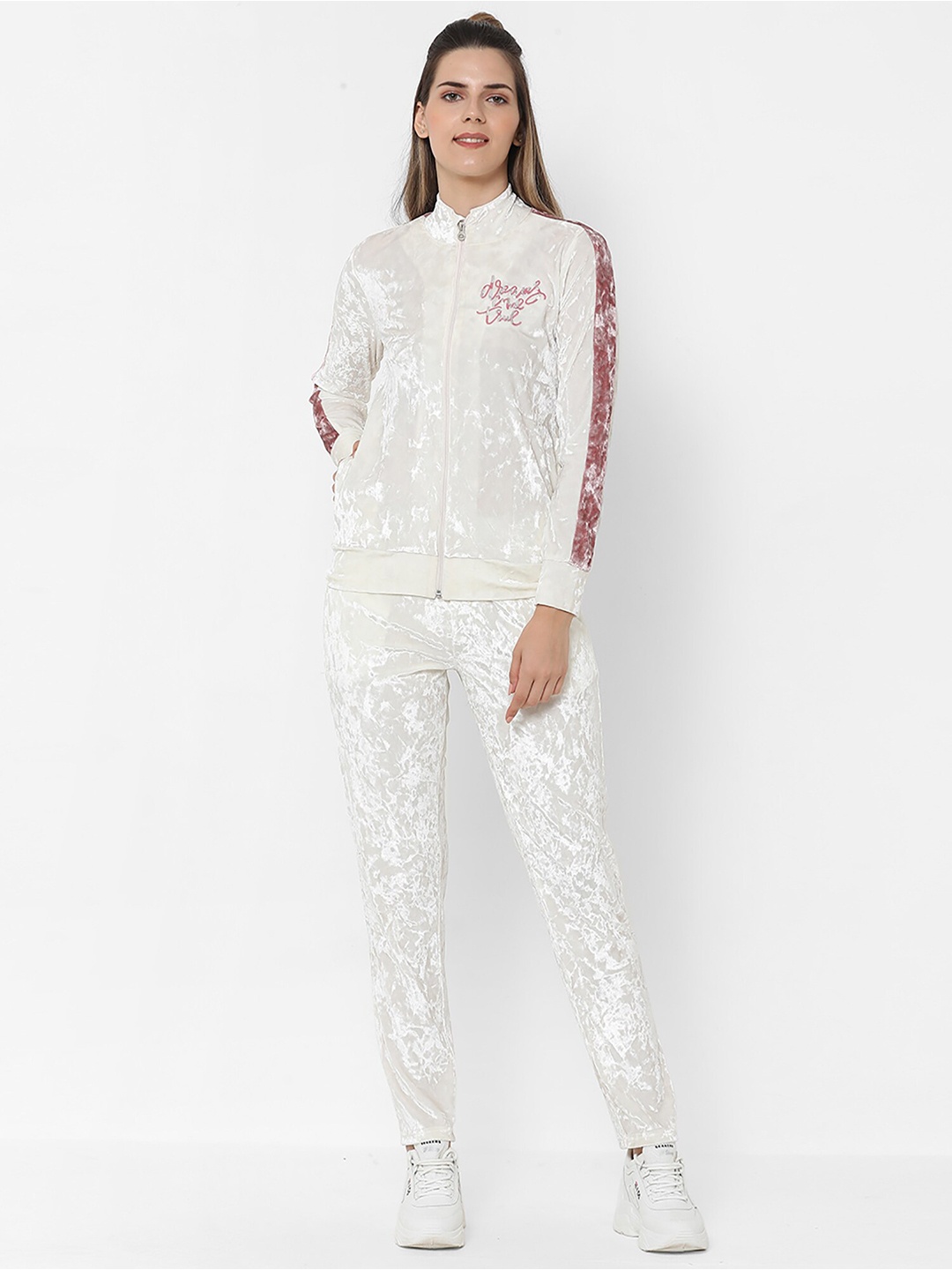 

Sweet Dreams Mock Collar Tracksuit, Off white