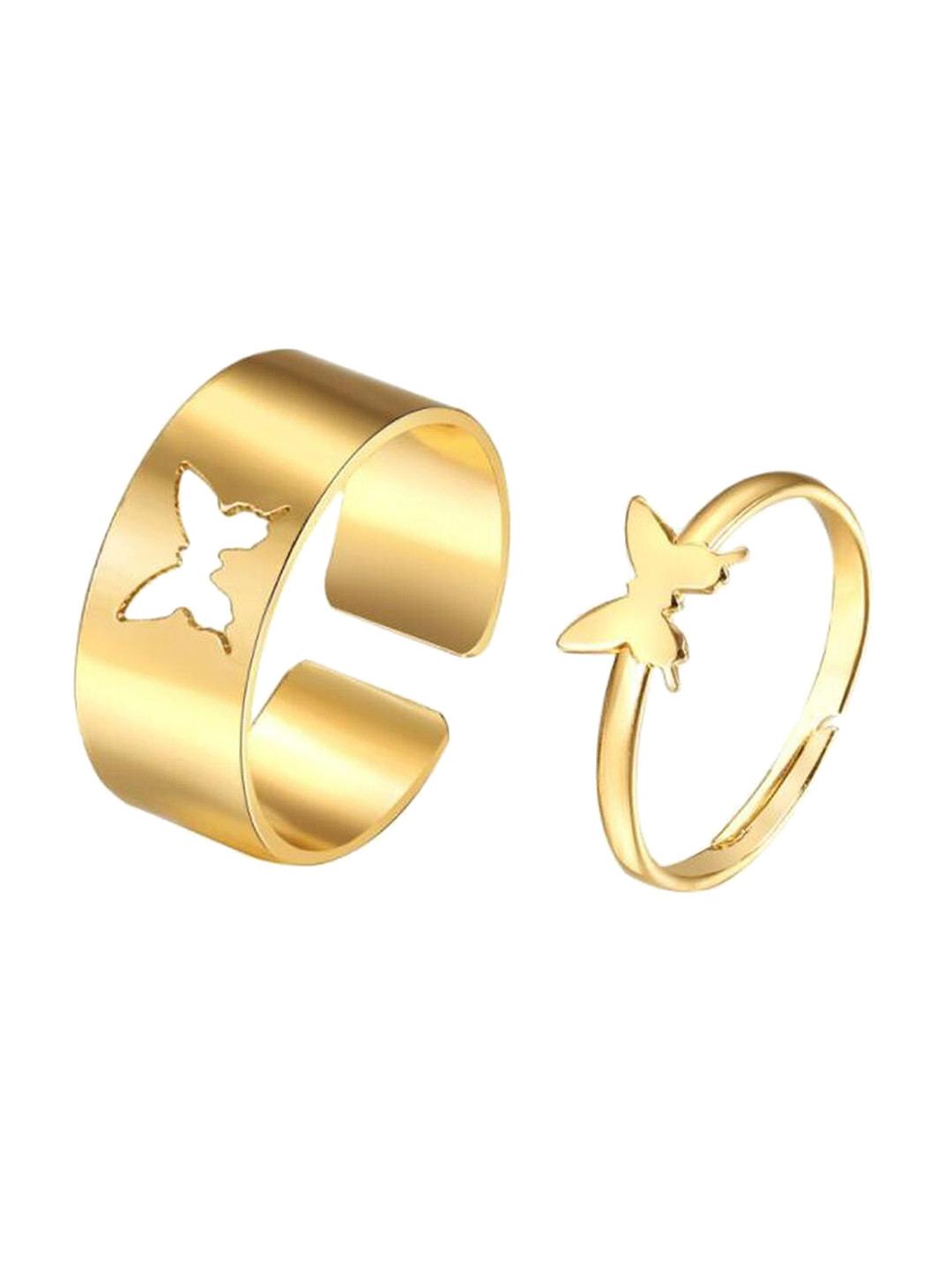 

Lyla Women Butterfly Shaped Adjustable Finger Ring, Gold